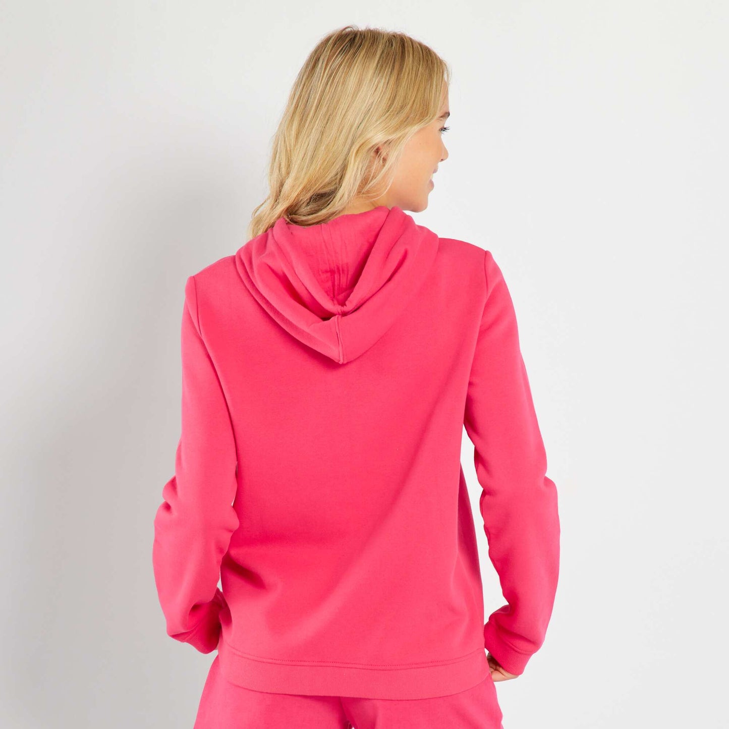 Sweat zipp capuche Rose
