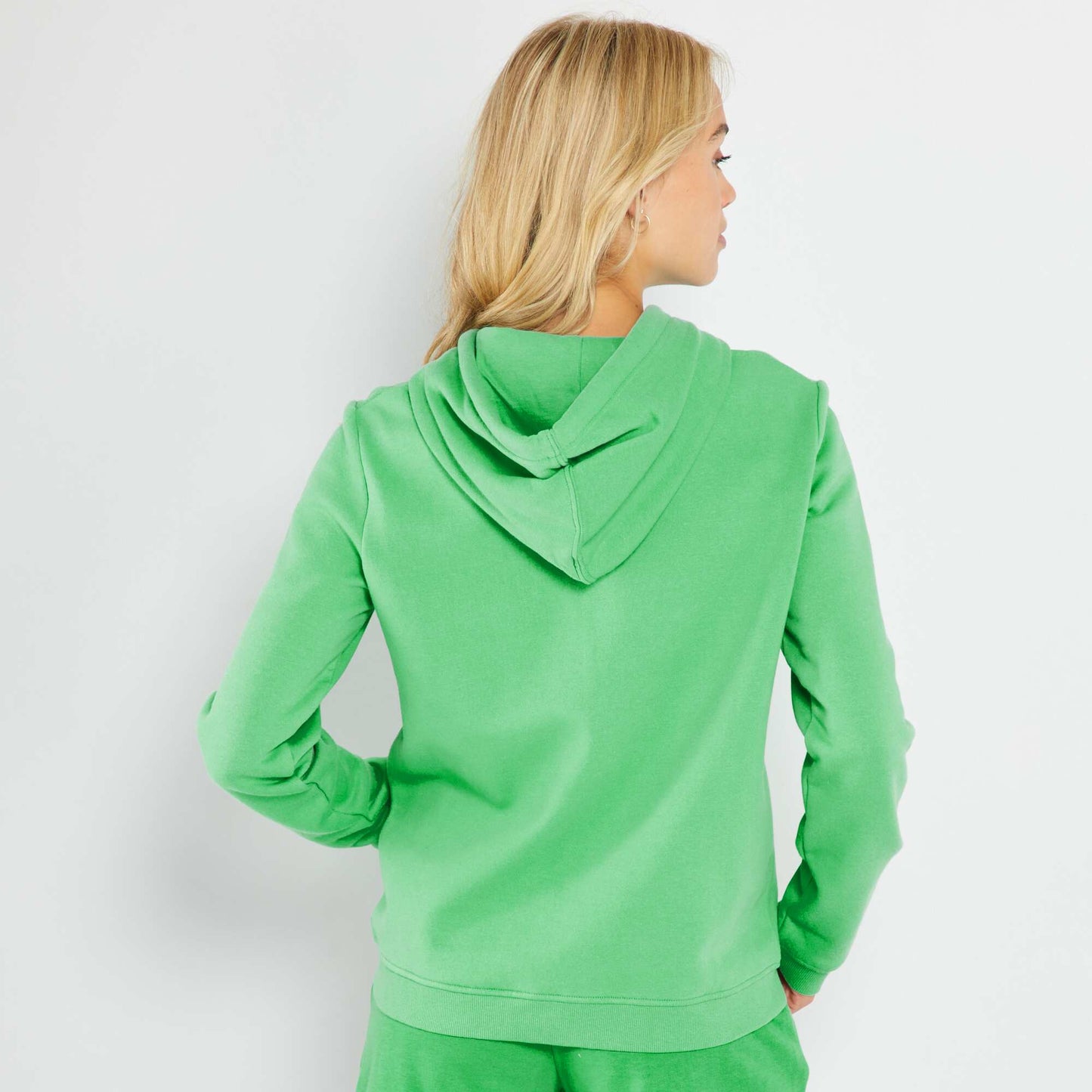 Sweat zipp capuche Vert