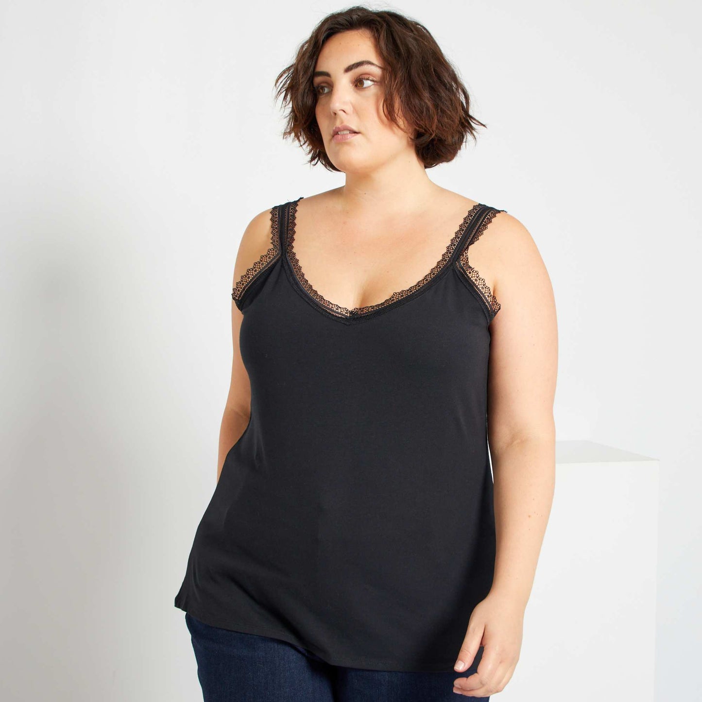 D bardeur dentelle noir