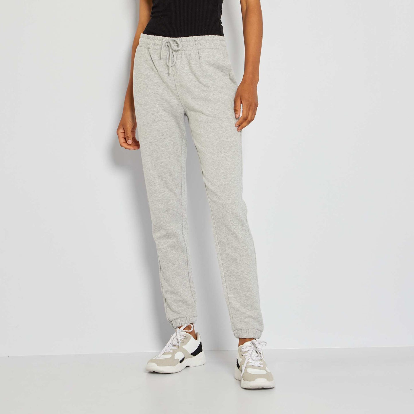 Pantalon de sport en molleton gris clair