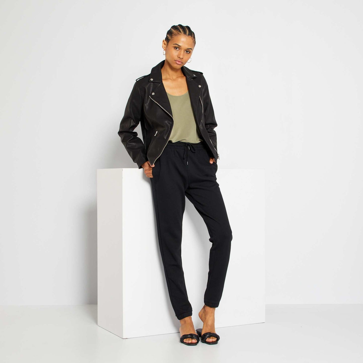 Pantalon de sport en molleton noir