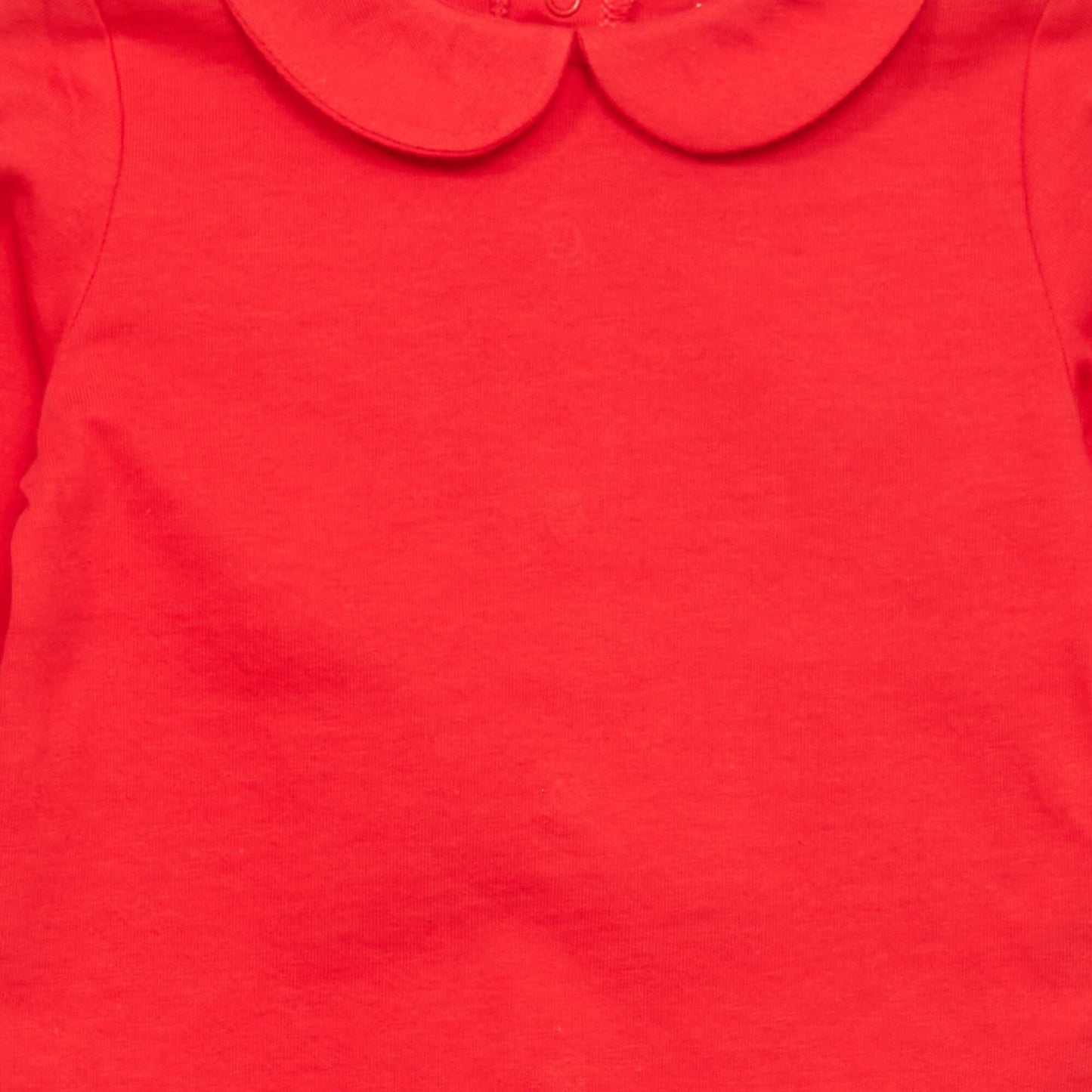 T-shirt col claudine rouge vif