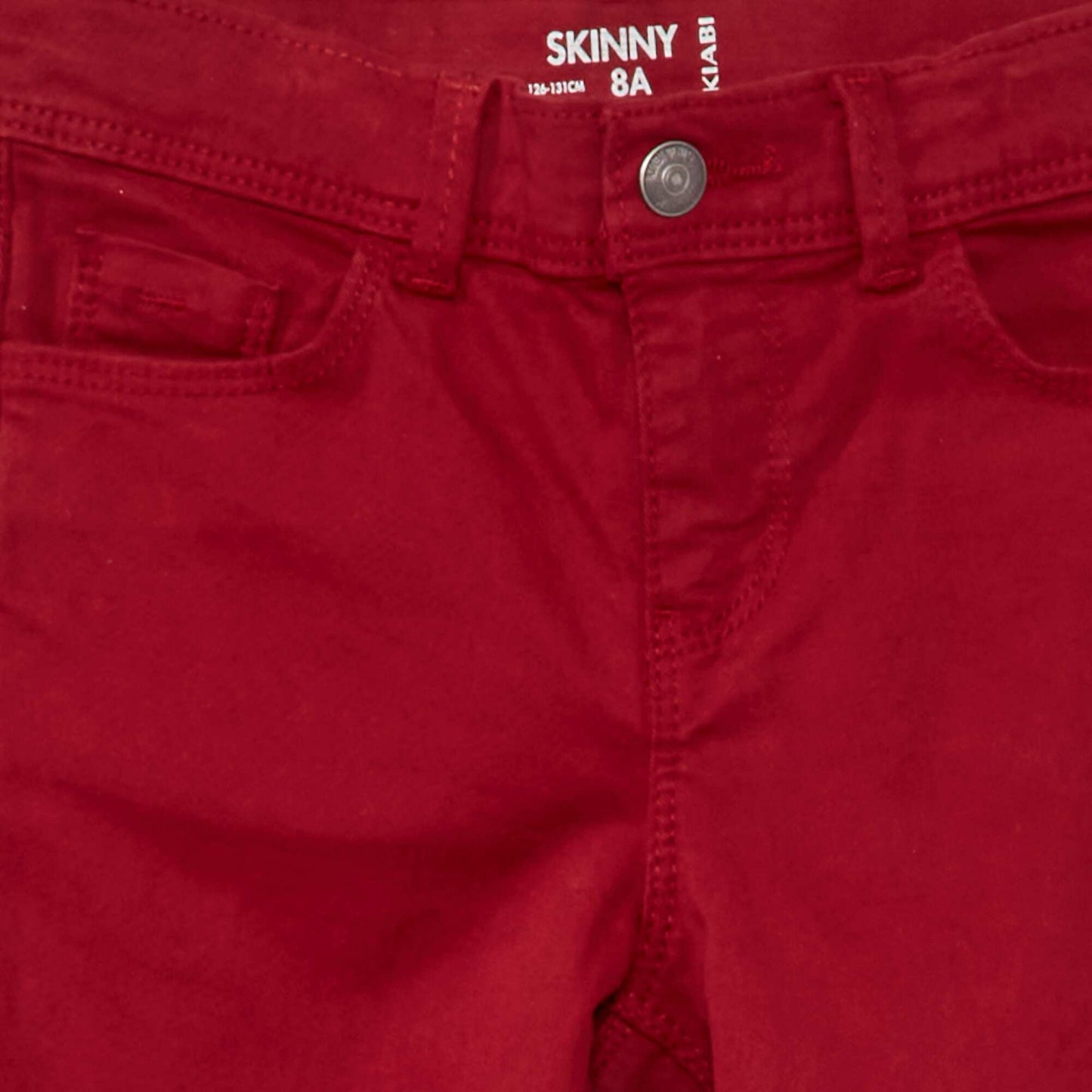 Jean skinny 5 poches Rouge