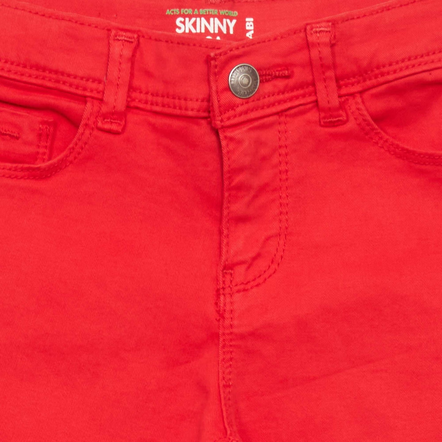 Jean skinny 5 poches Rouge