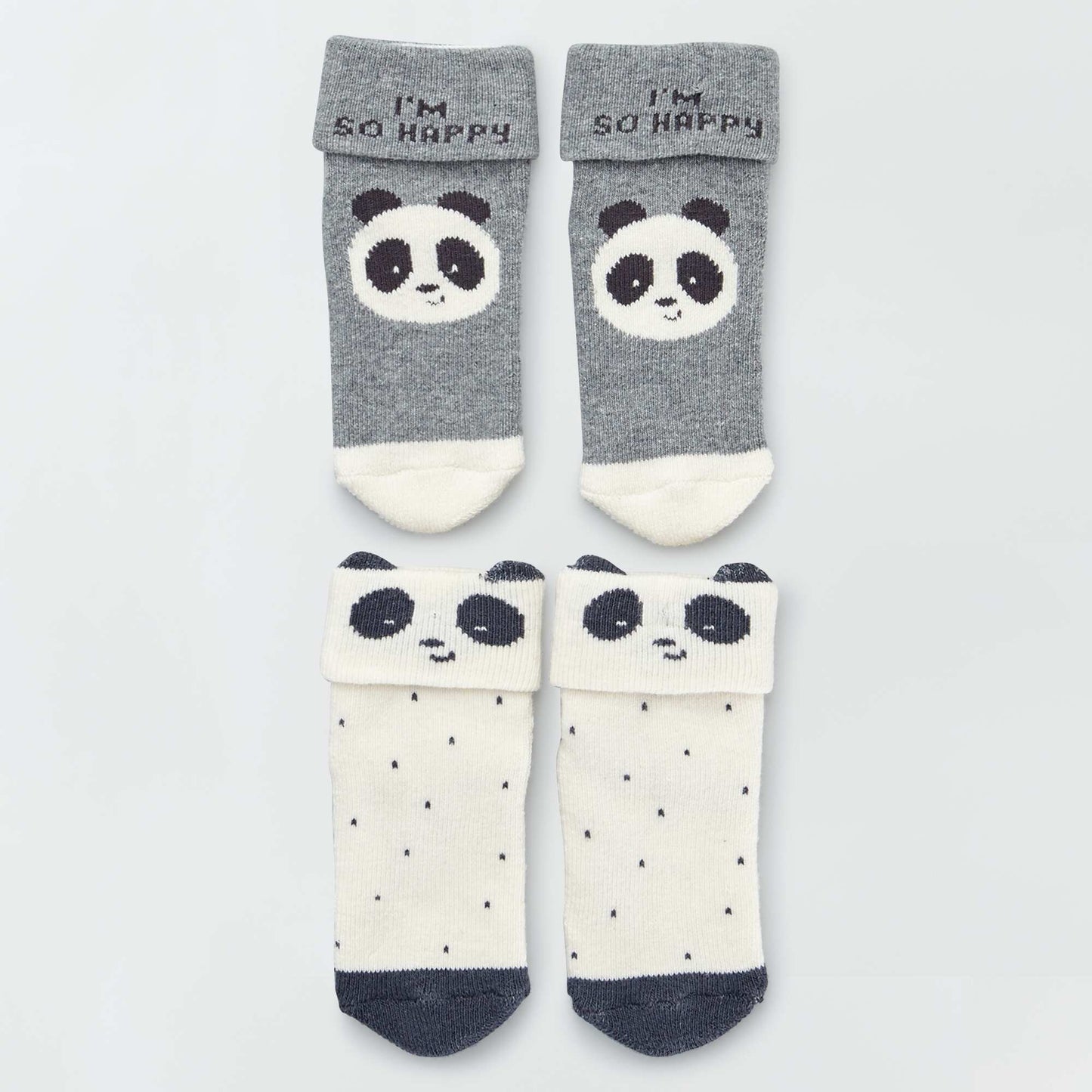 Lot de 2 paires de chaussettes Gris