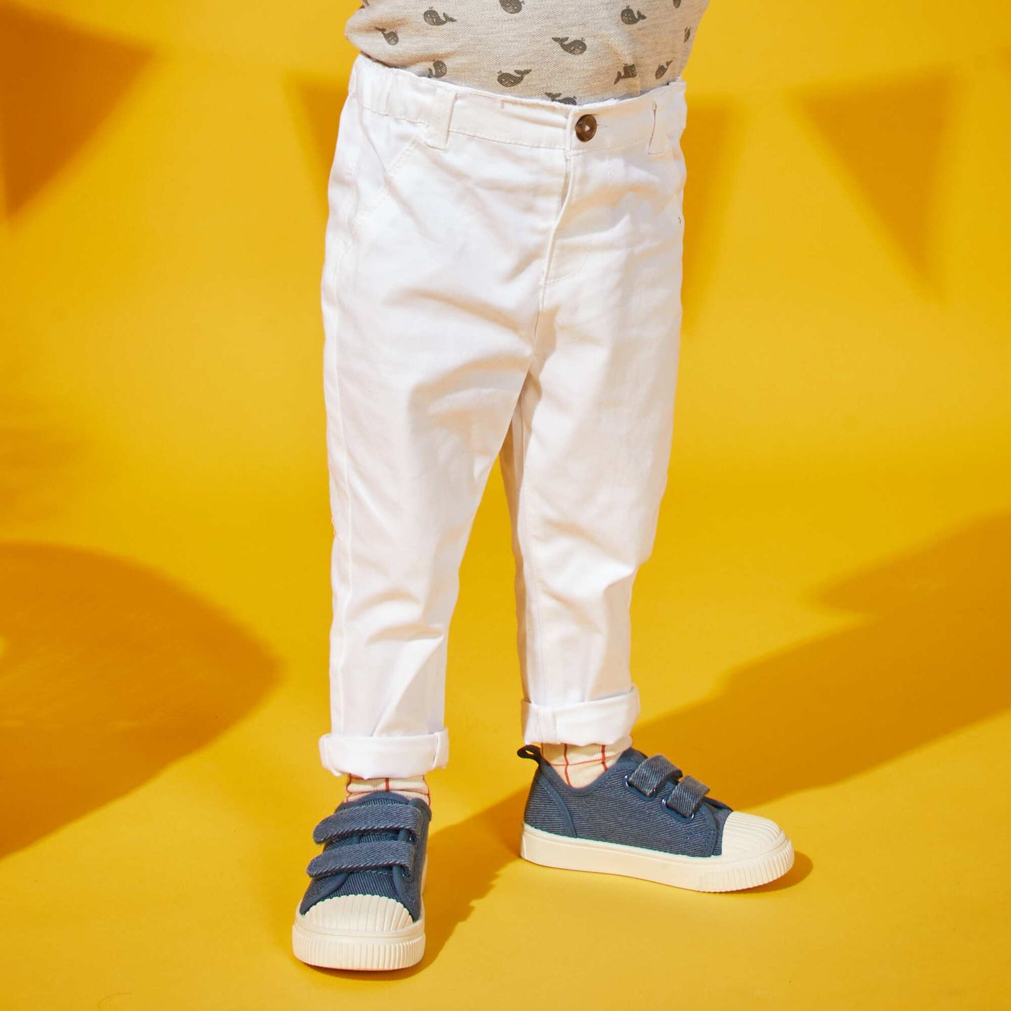 Pantalon chino uni blanc