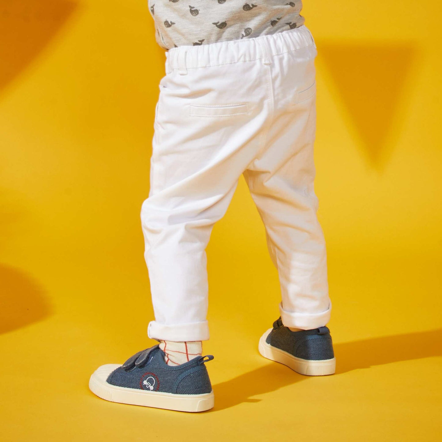 Pantalon chino uni blanc