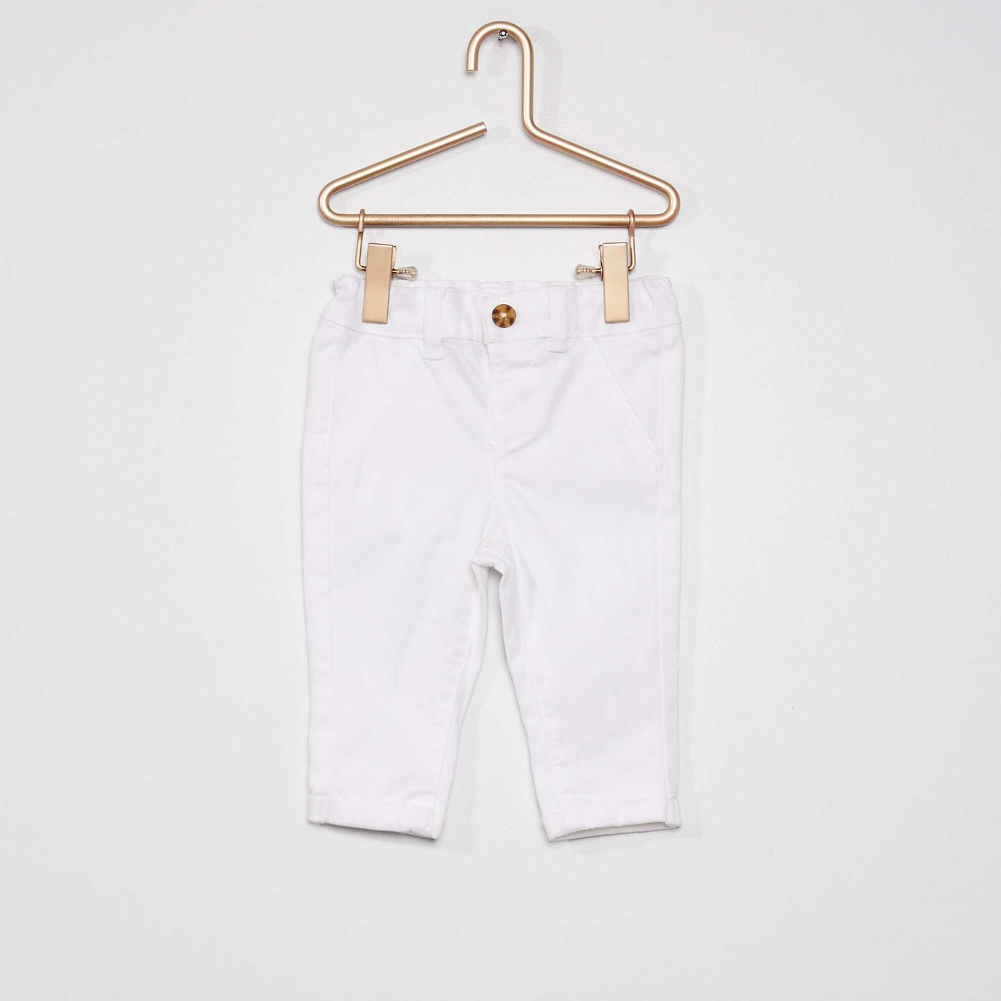 Pantalon chino uni blanc