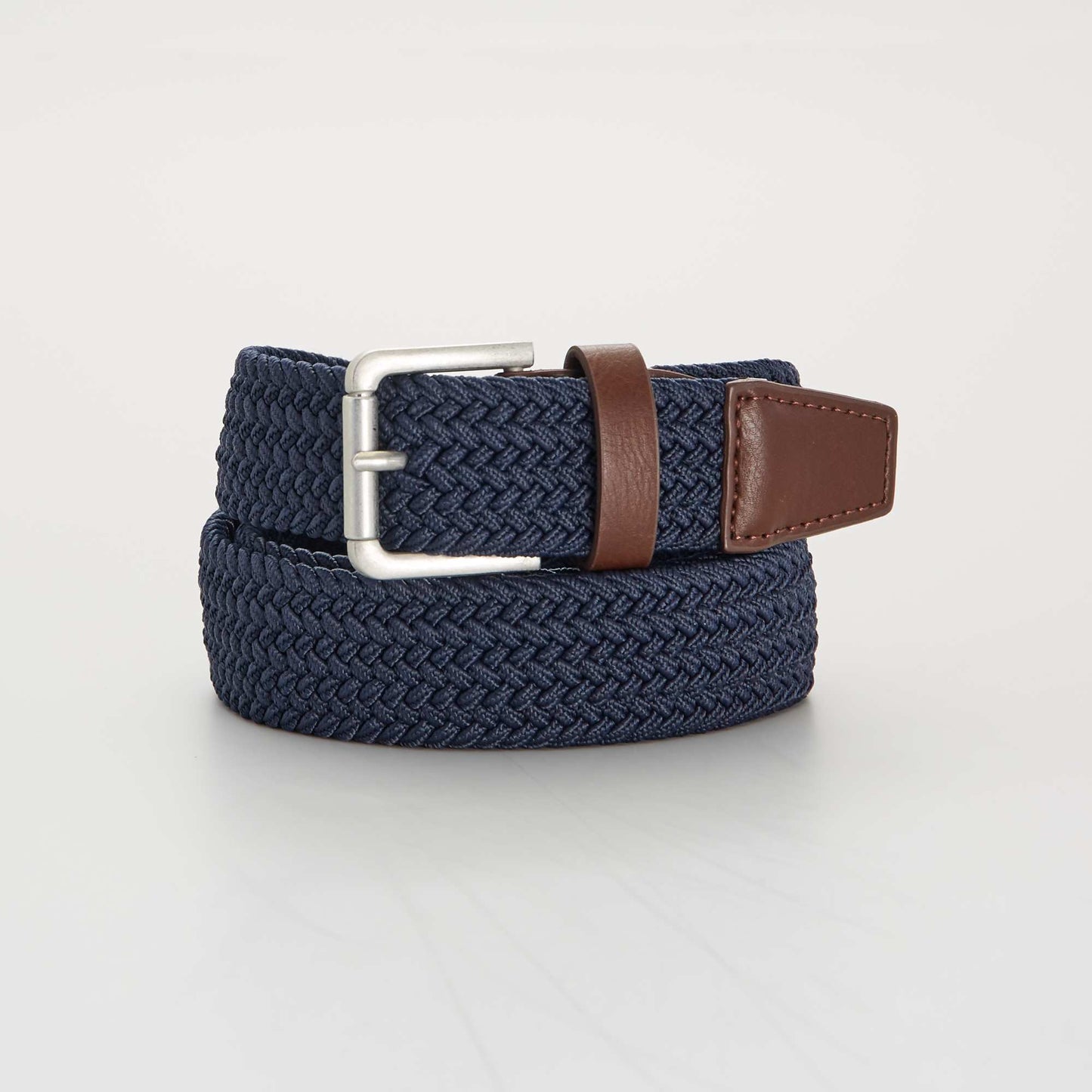Ceinture tress e lastique bleu marine