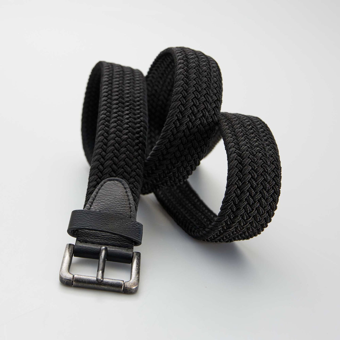 Ceinture tress e lastiqu e noir