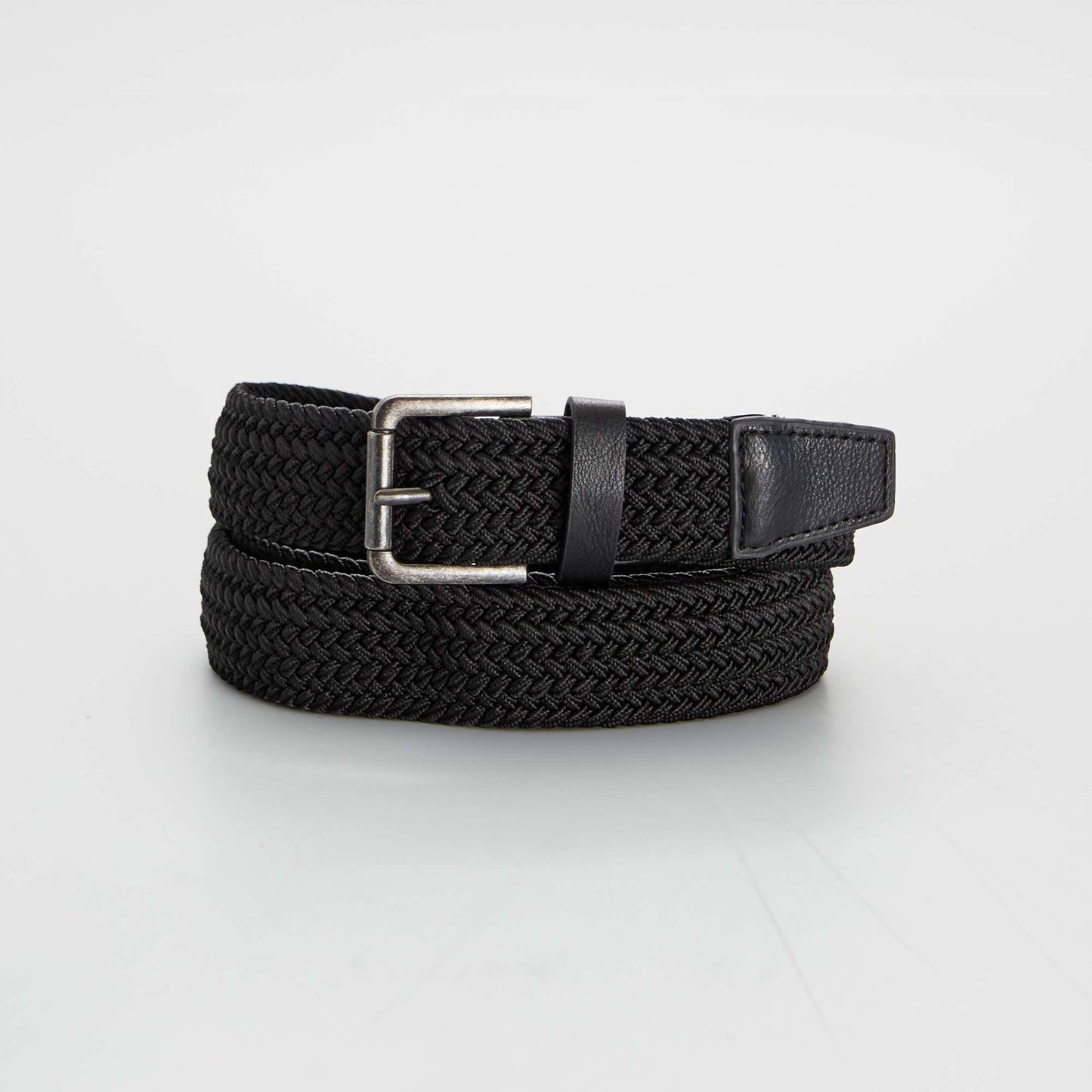 Ceinture tress e lastiqu e noir