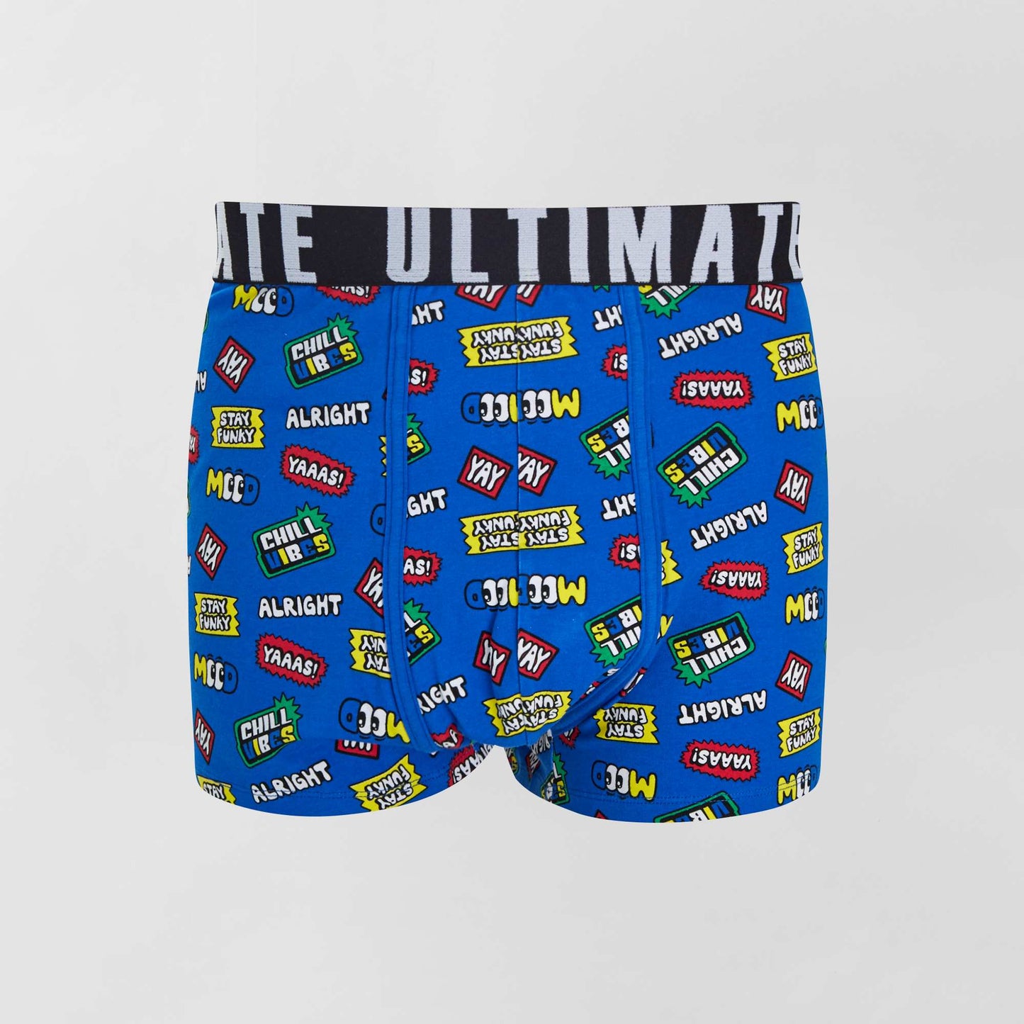 Lot de 3 boxers fantaisie bleu/jaune