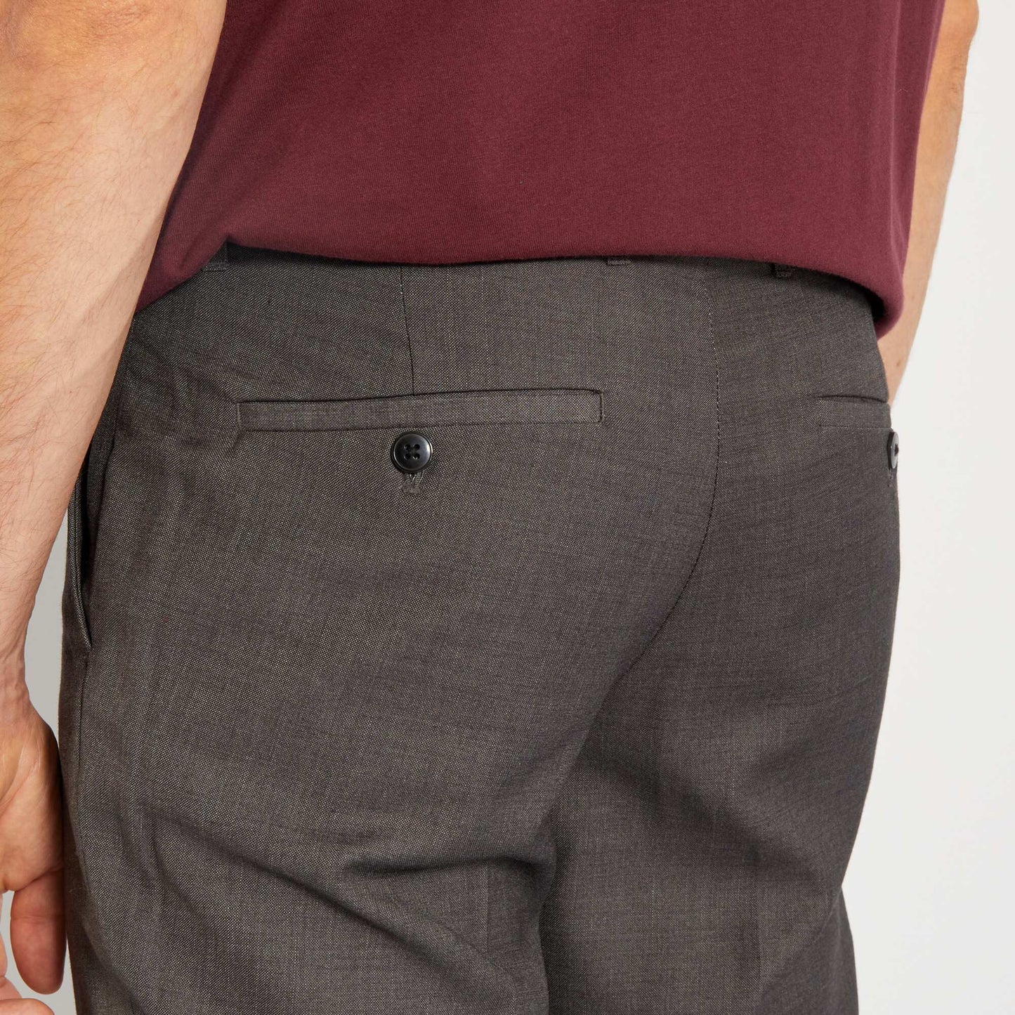 Pantalon de costume slim caviar gris