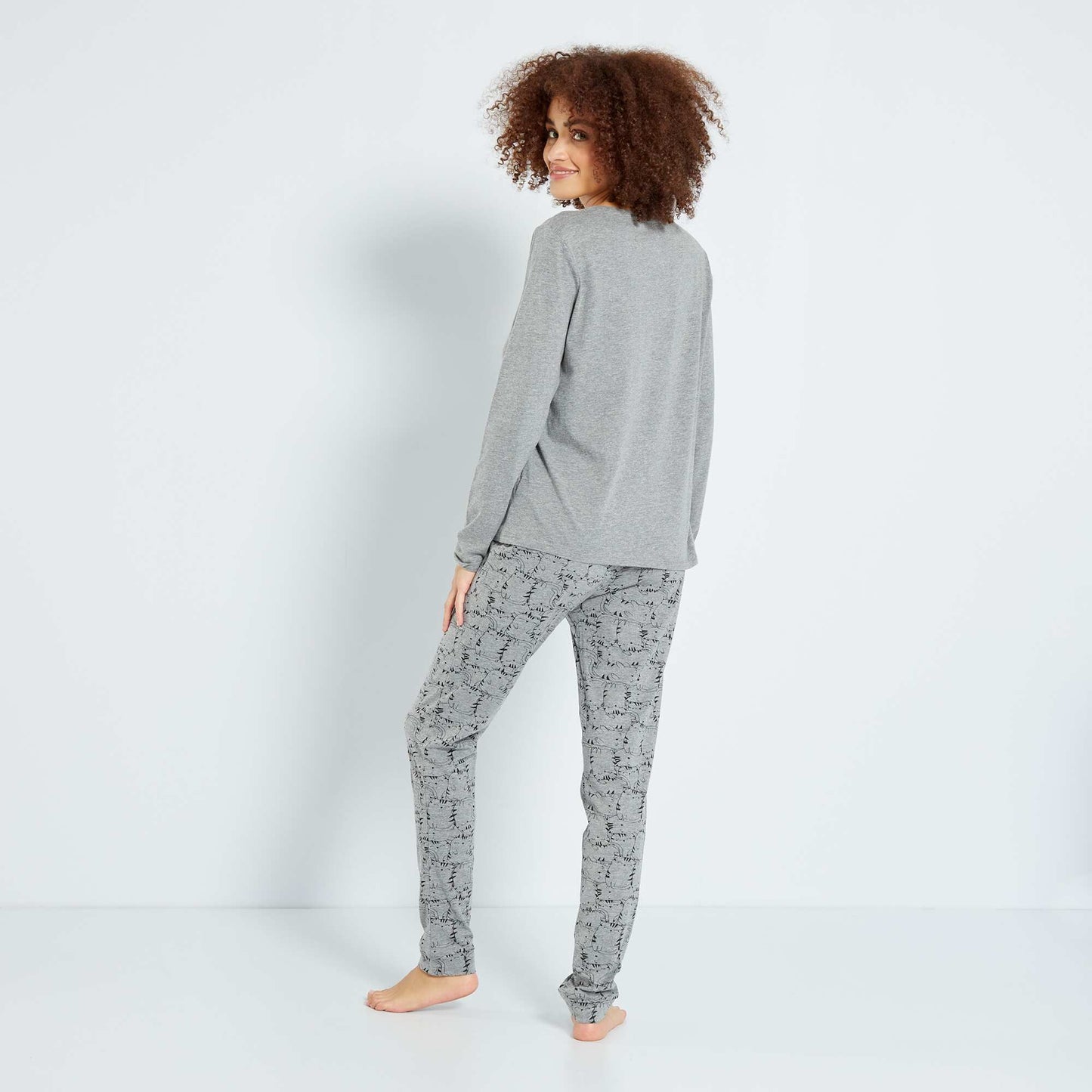 Ensemble en jersey - 2 pi ces gris chin fonc