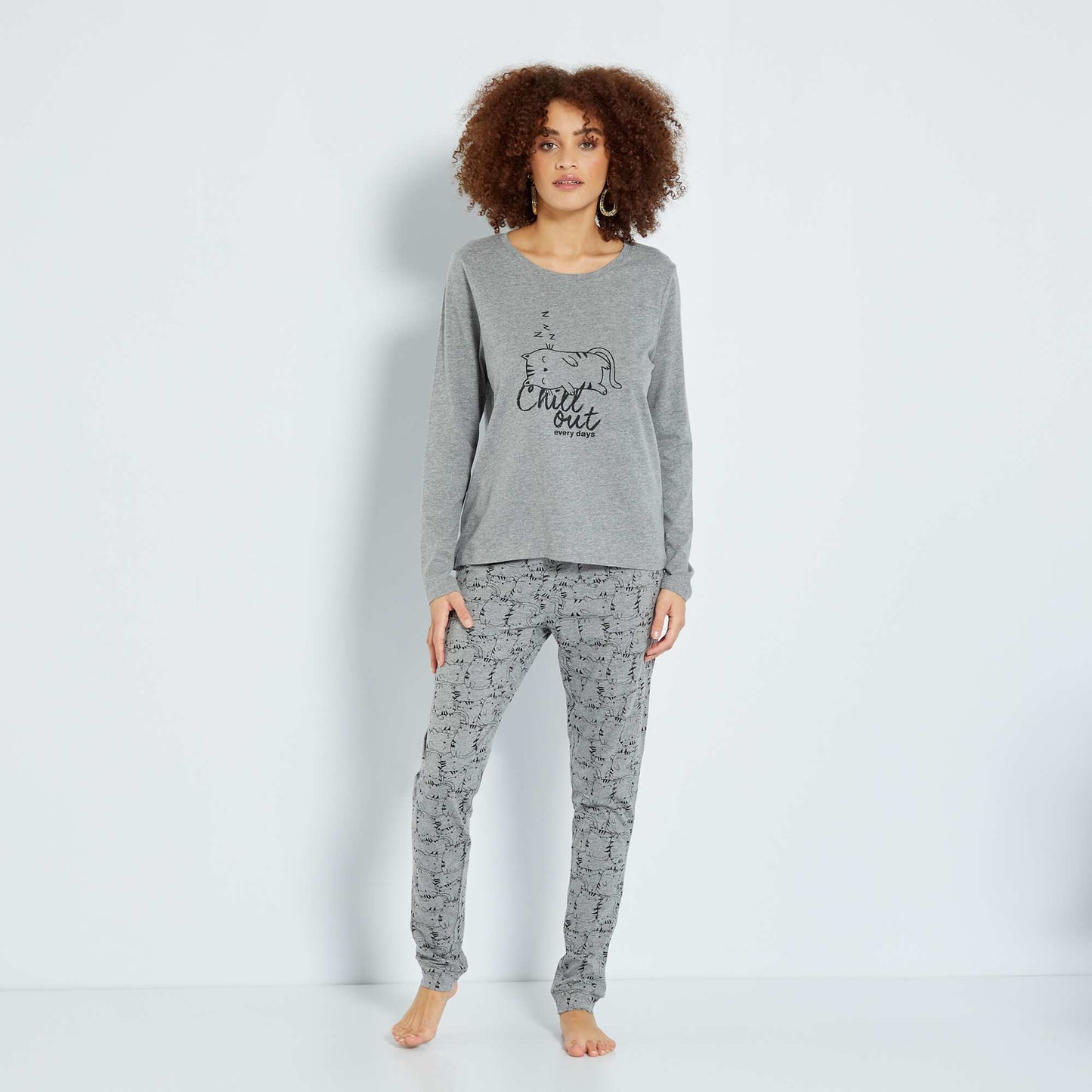 Ensemble en jersey - 2 pi ces gris chin fonc