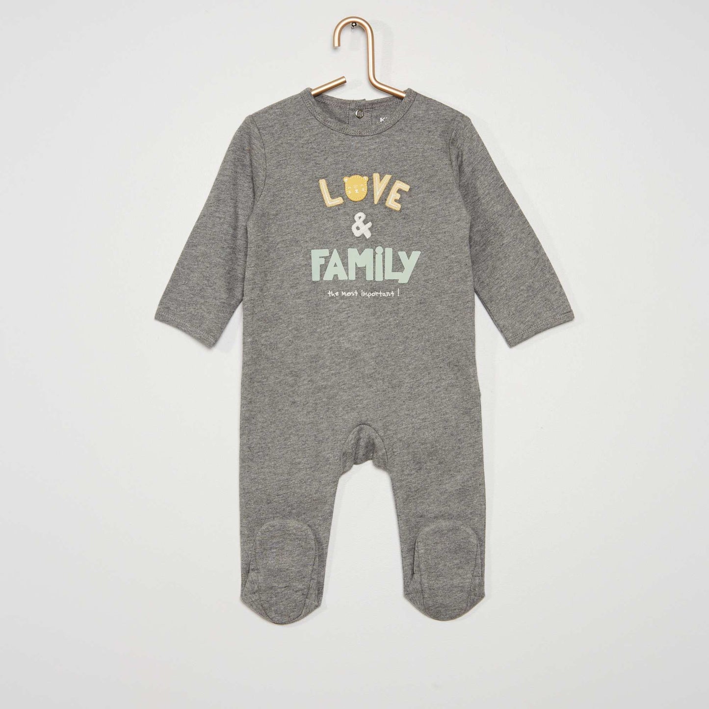 Pyjama long avec imprim gris chin