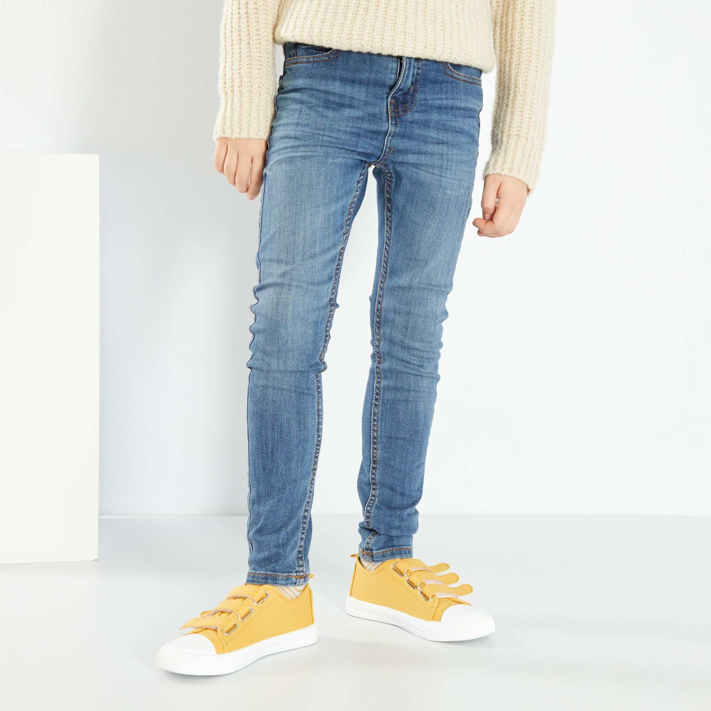 Jean skinny stretch r sistant bleu brut