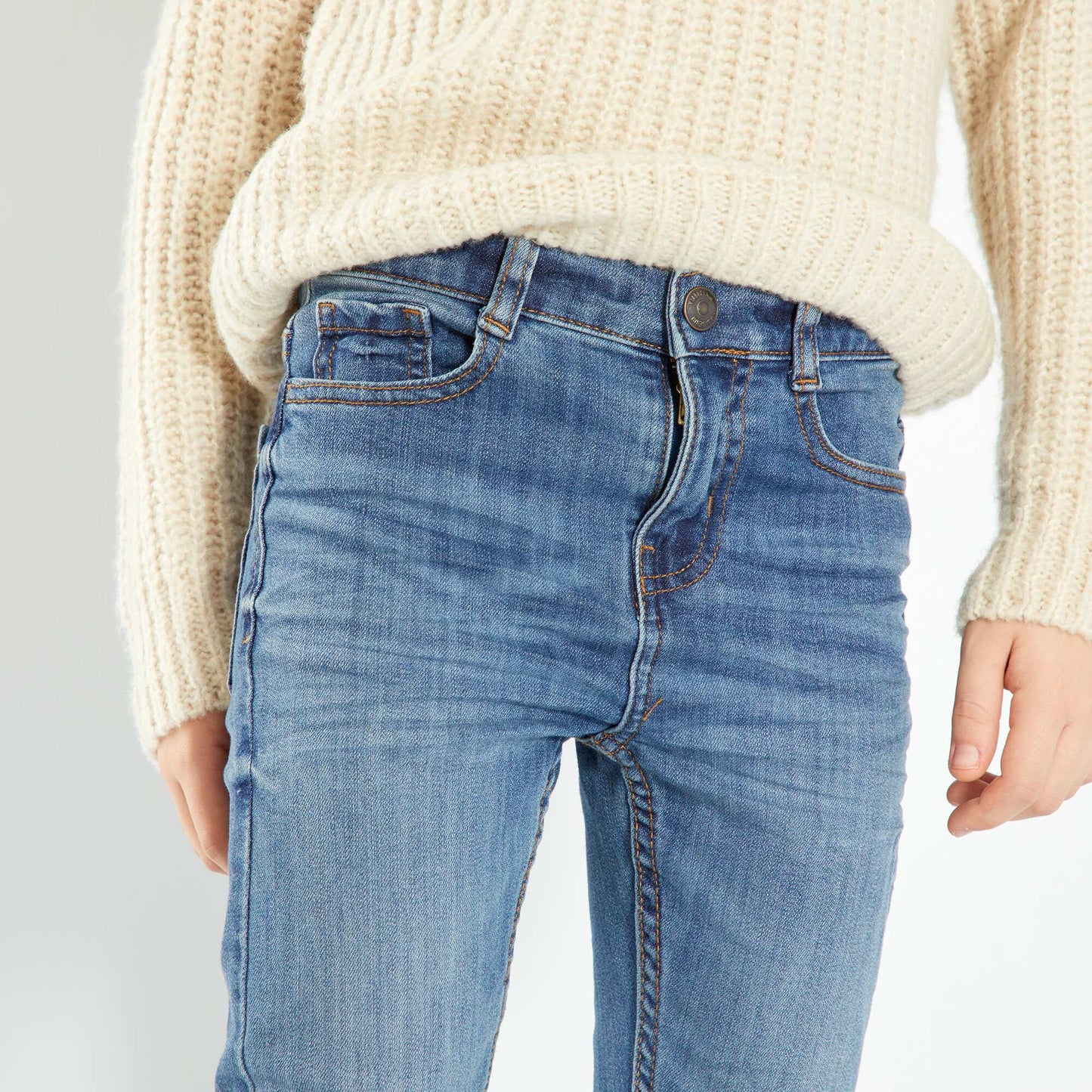 Jean skinny stretch r sistant bleu brut