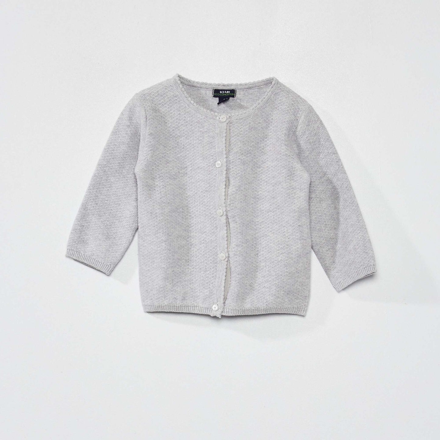 Gilet en maille fantaisie Gris