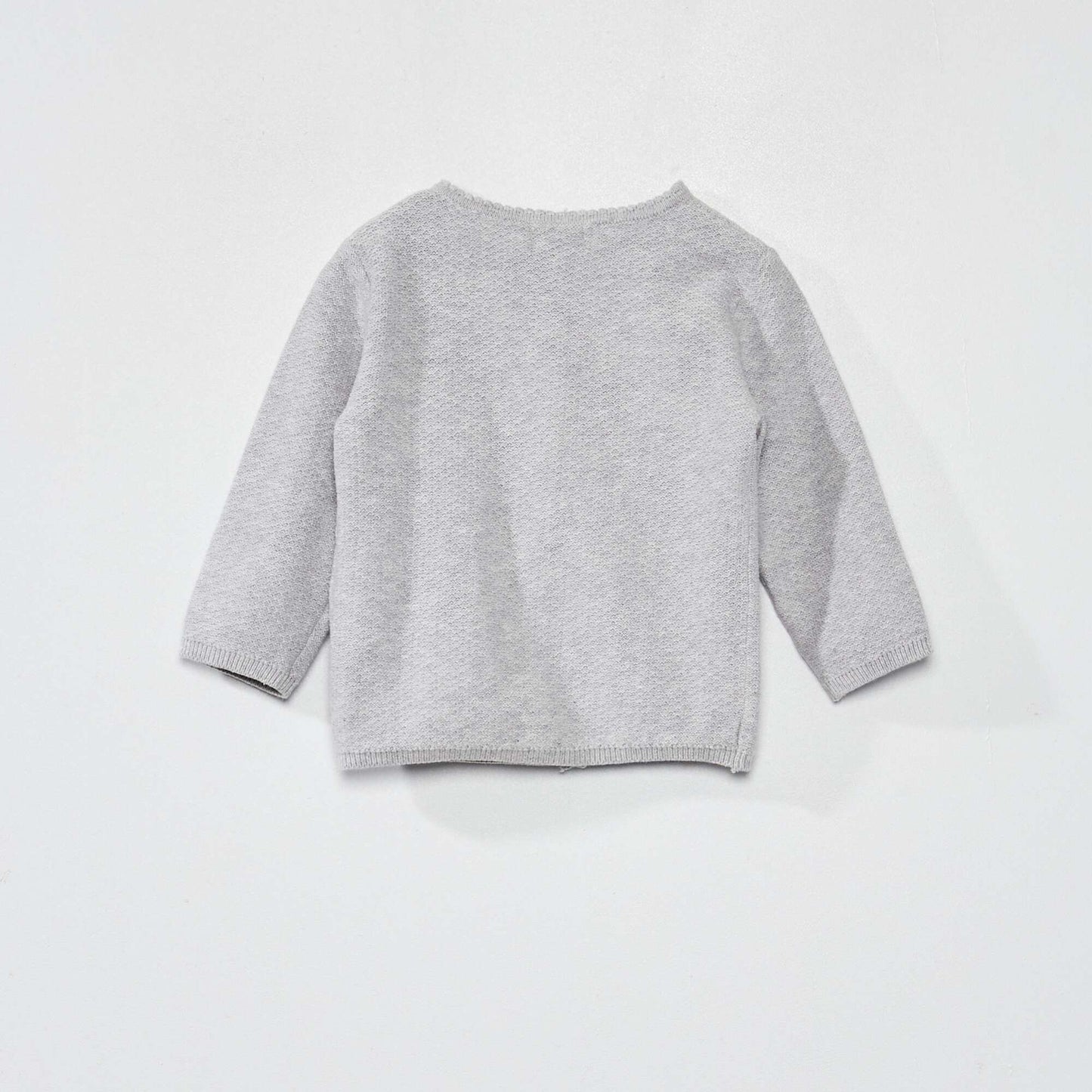 Gilet en maille fantaisie Gris