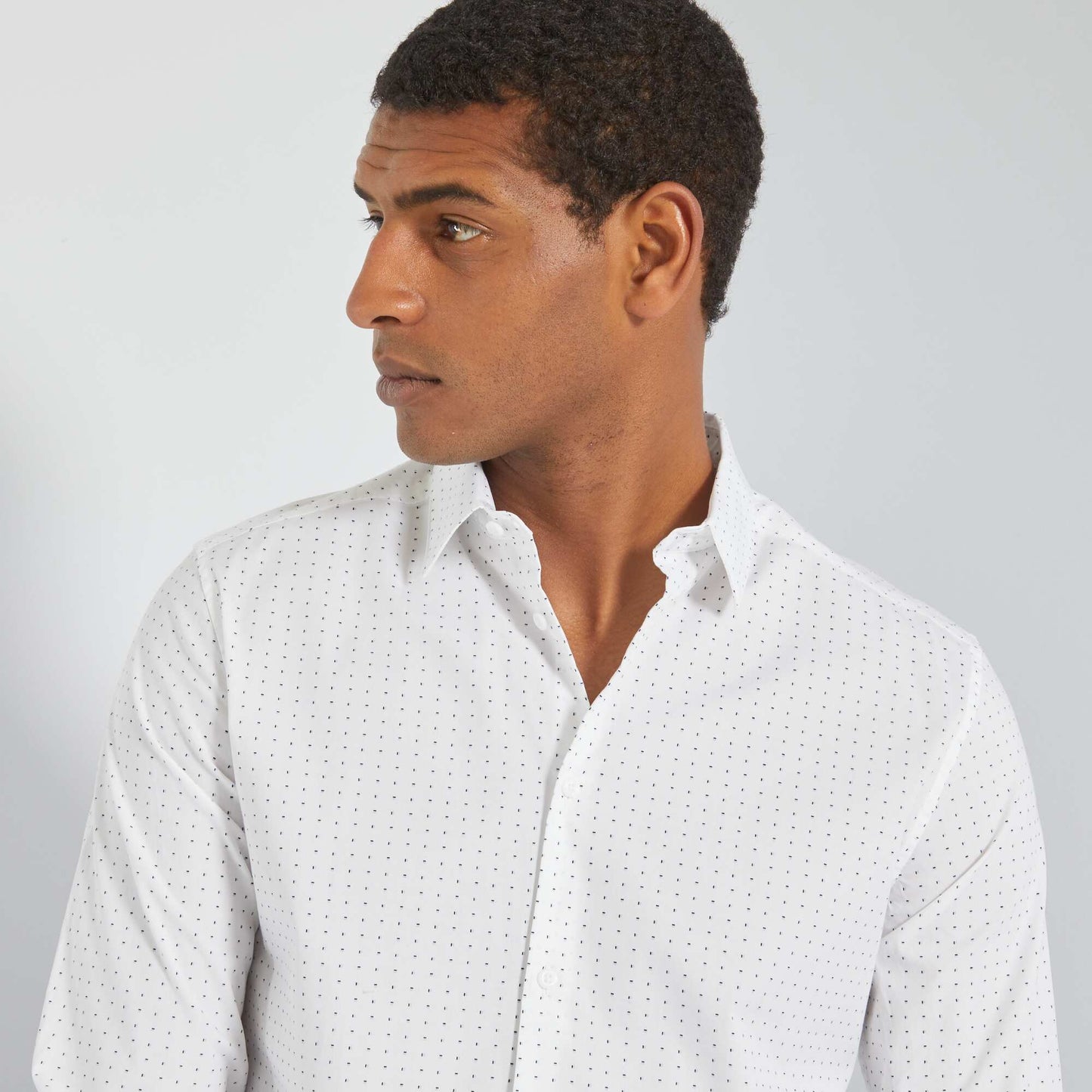 Chemise slim motifs Blanc