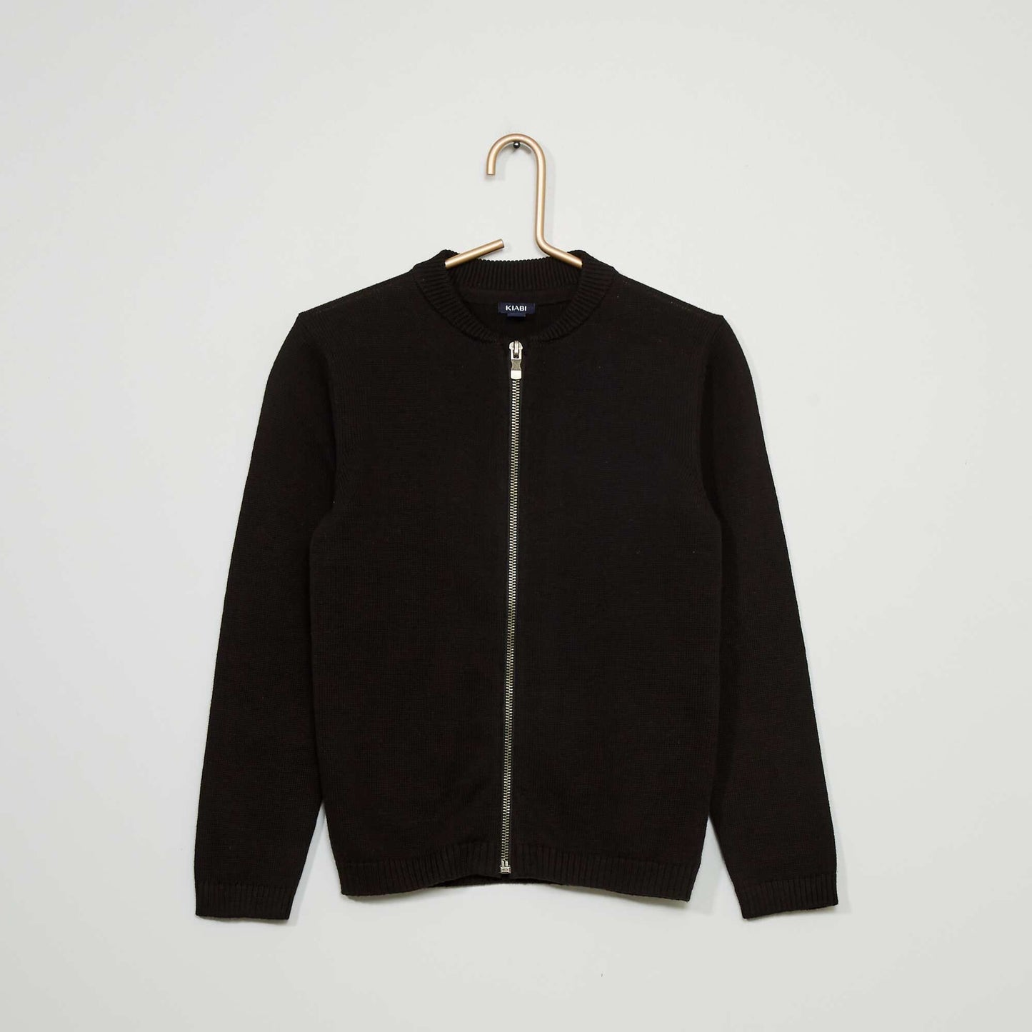 Gilet zipp en maille noir