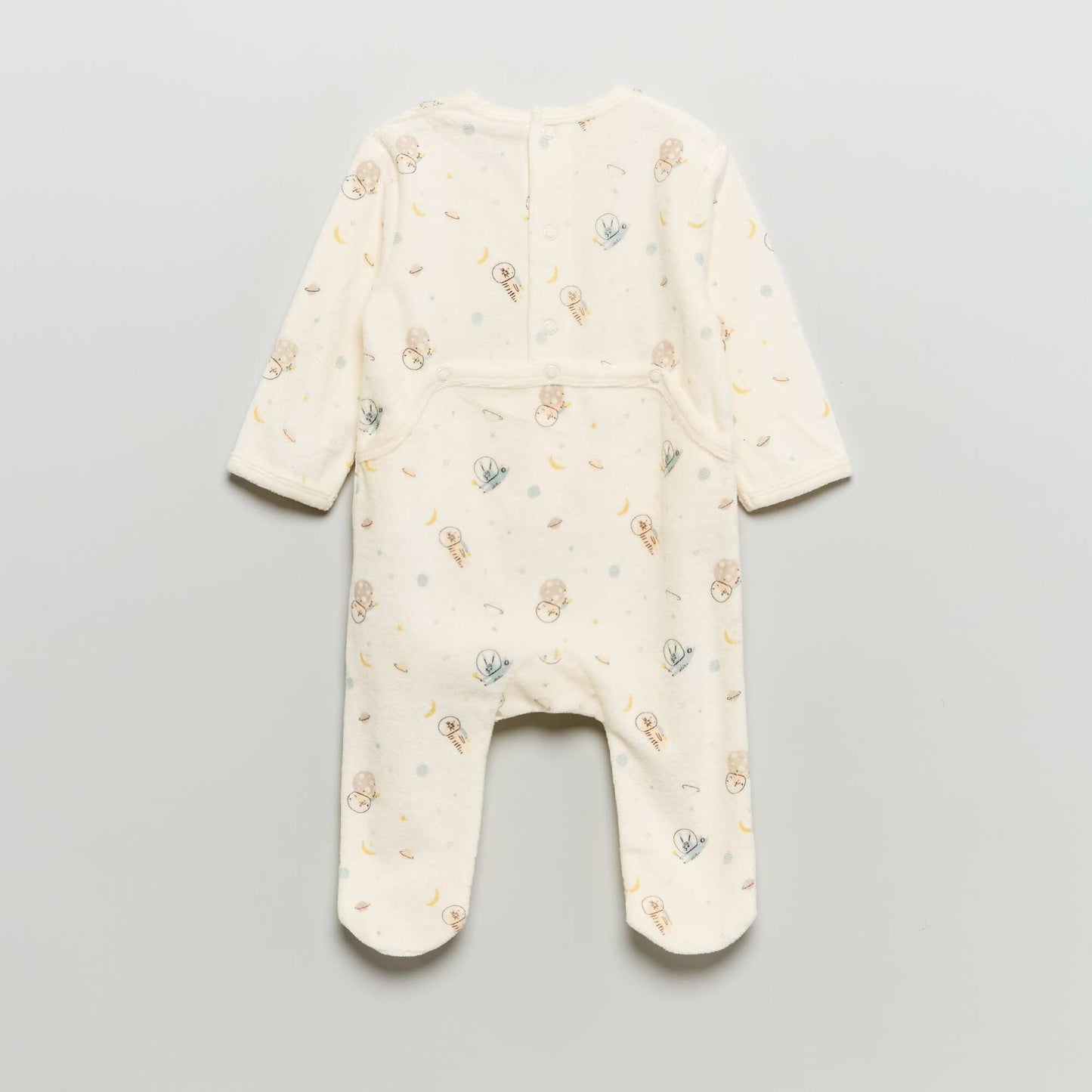 Pyjama en velours Blanc 'espace'