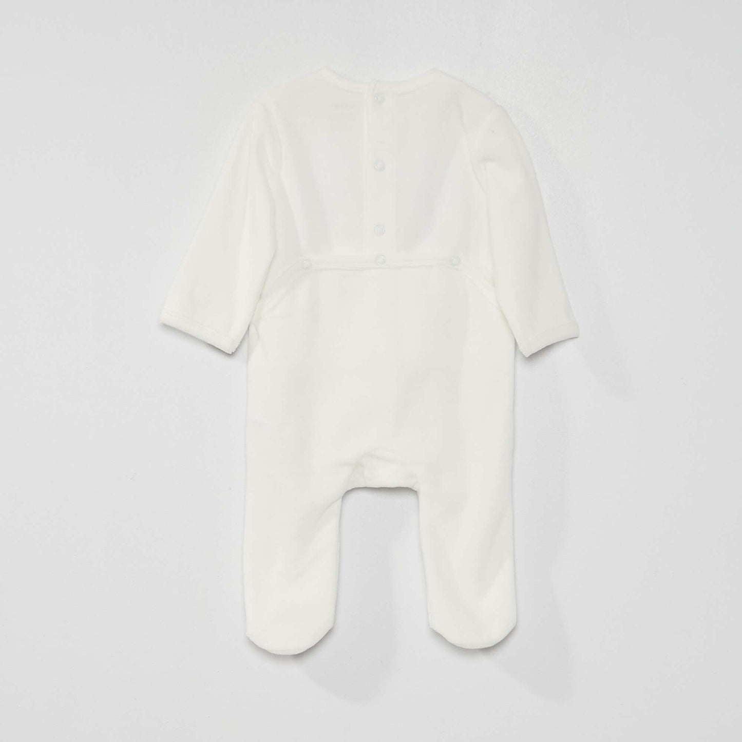 Pyjama en velours Blanc 'panda'