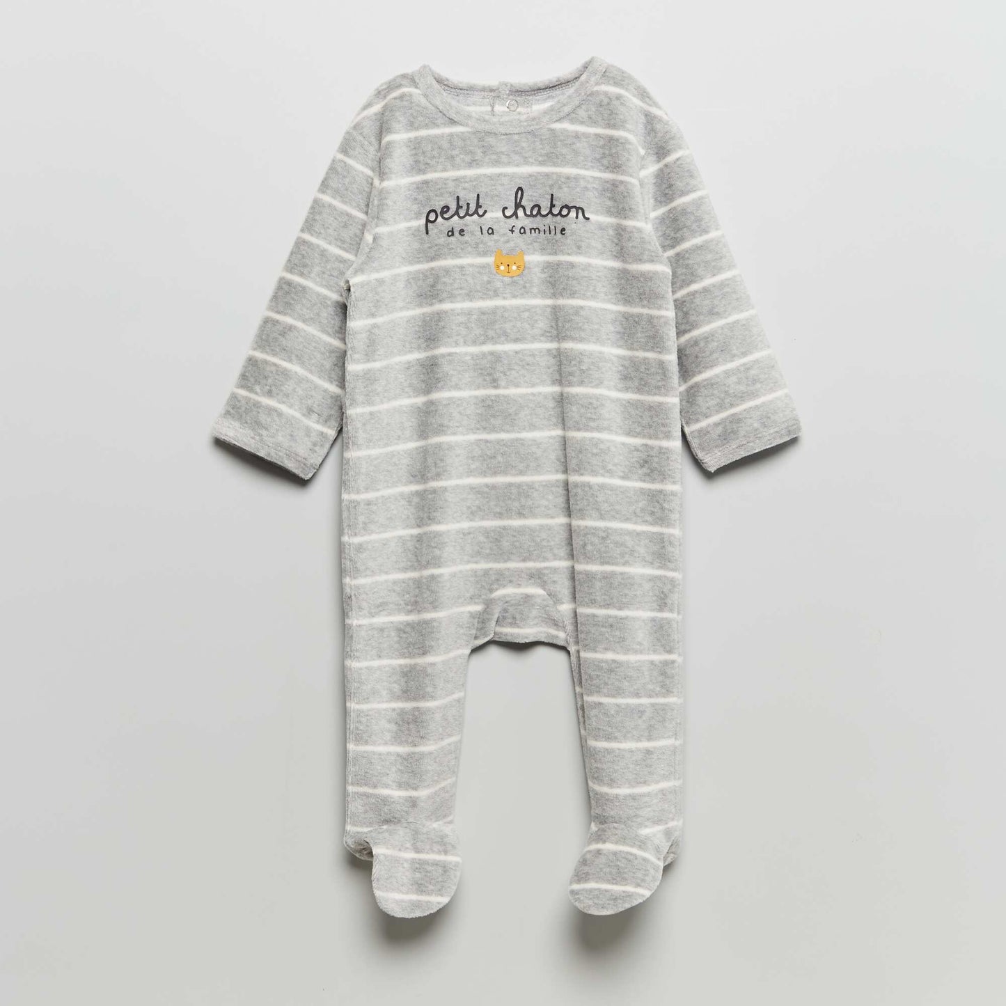 Pyjama en velours Gris 'petit chaton'