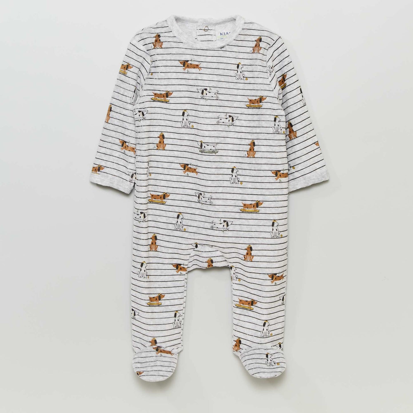 Pyjama en velours Gris 'chien'