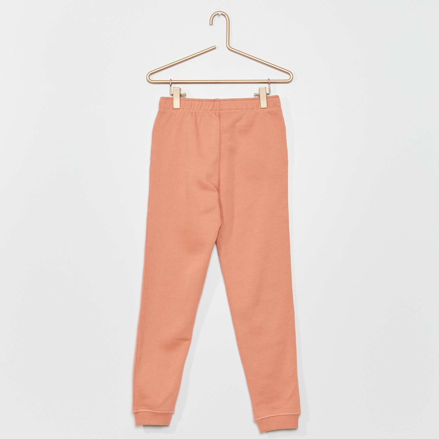 Jogging molletonn e taille lastiqu e Vieux rose