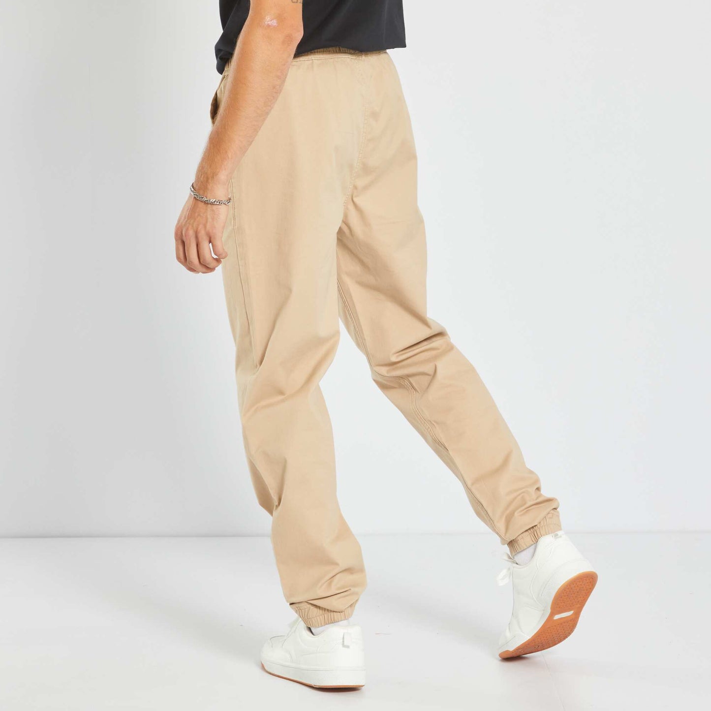 Pantalon esprit 'jogger' Beige