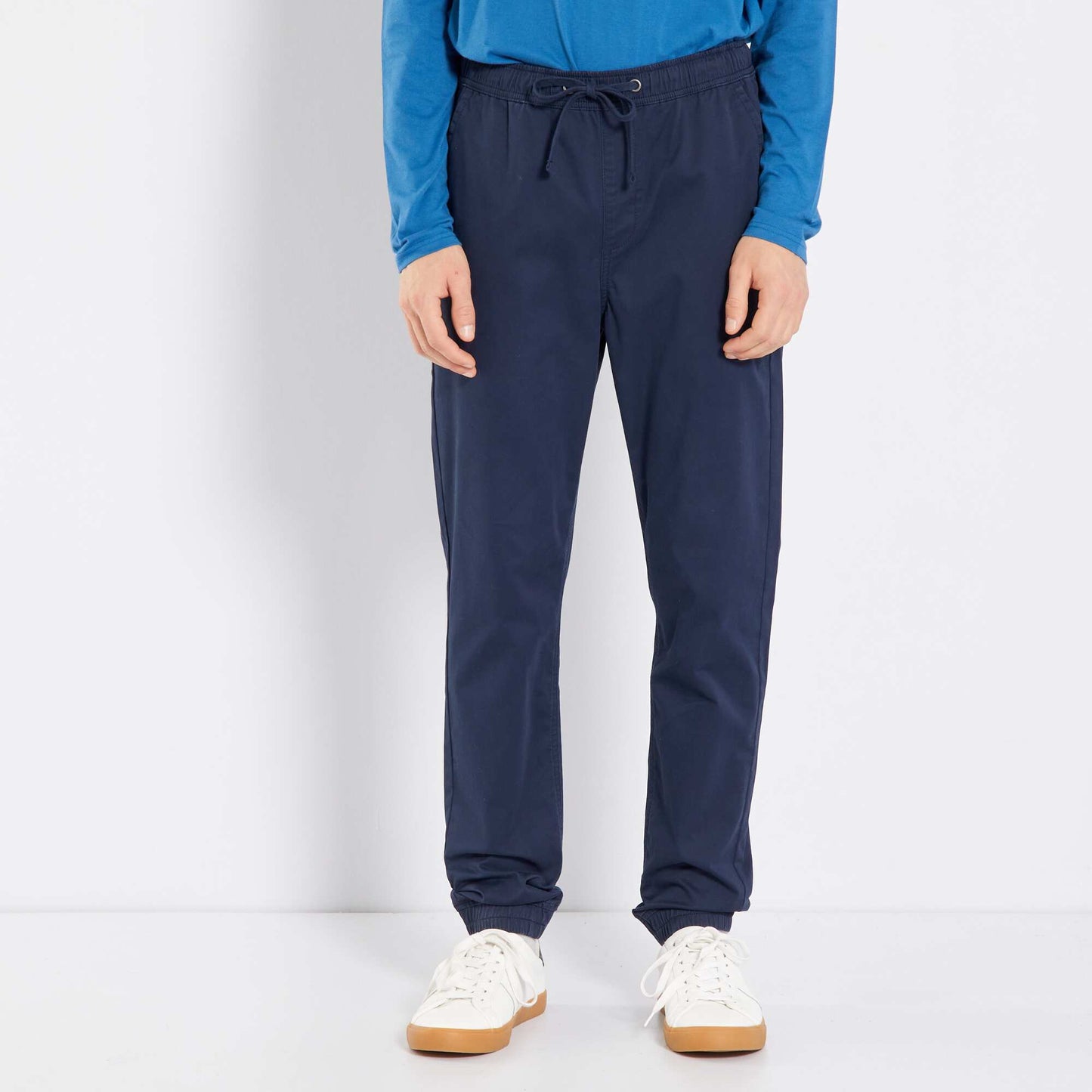 Pantalon esprit 'jogger' bleu marine