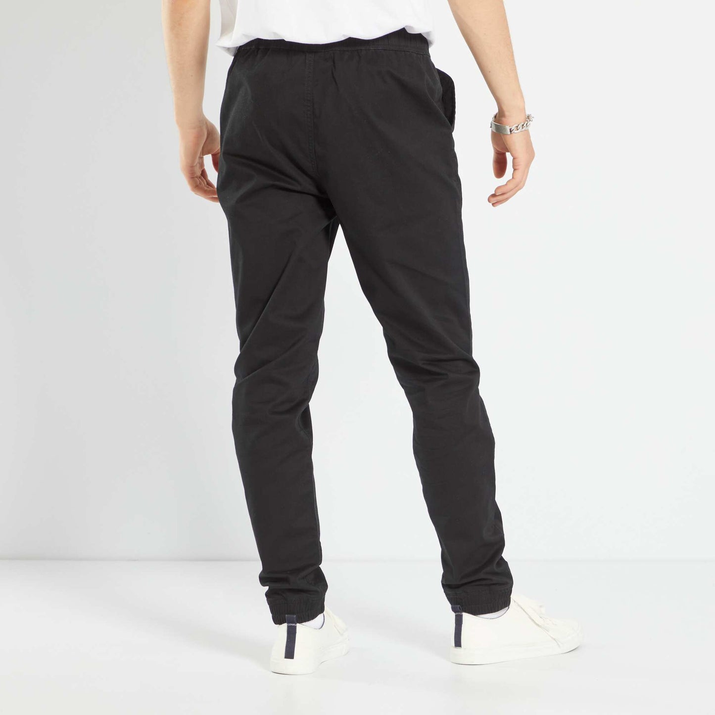 Pantalon esprit 'jogger' noir
