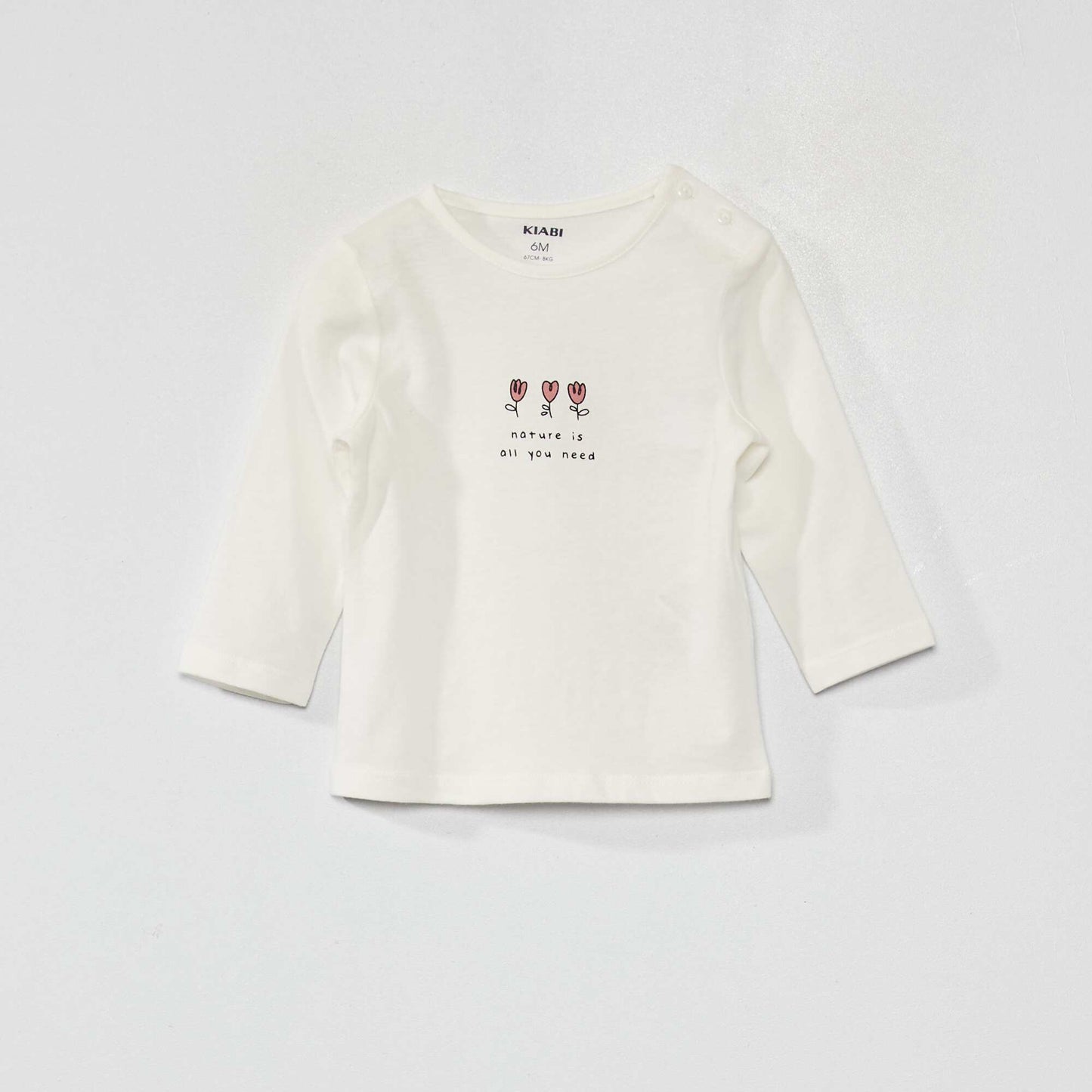 T-shirt col rond Blanc