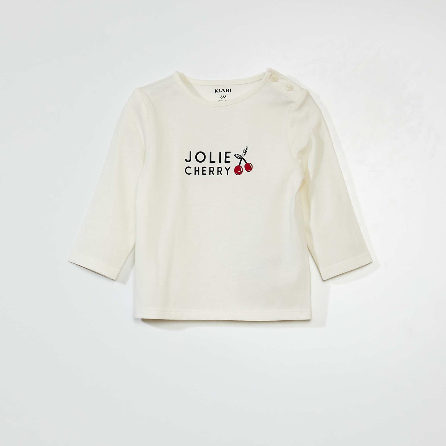 T-shirt manches longues imprim Blanc