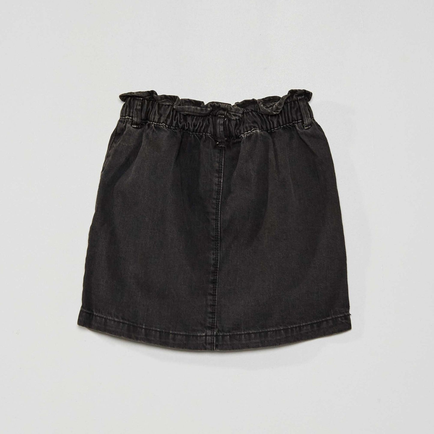 Jupe paper bag en denim Noir