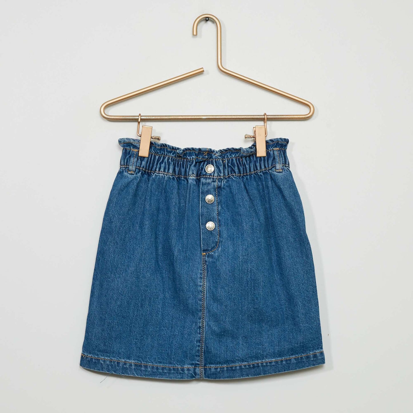 Jupe paper bag en denim Bleu