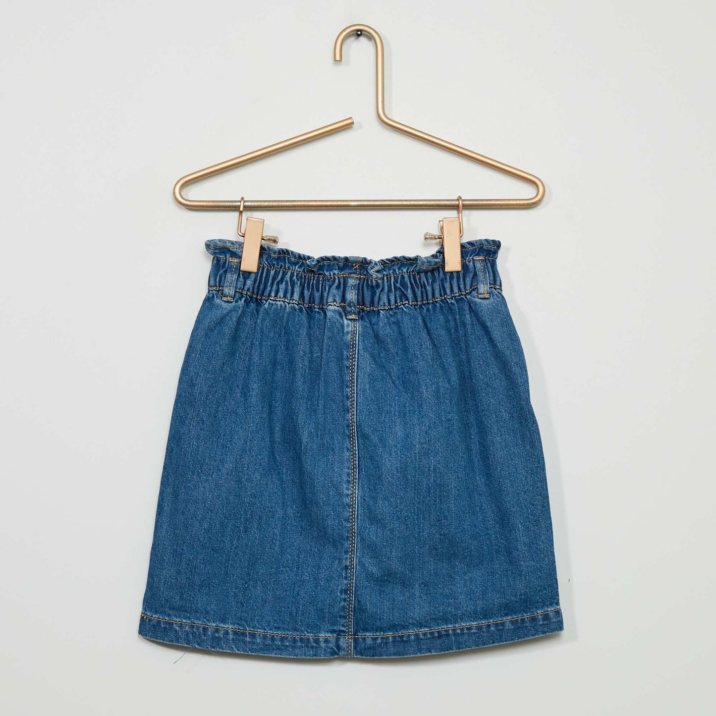 Jupe paper bag en denim Bleu