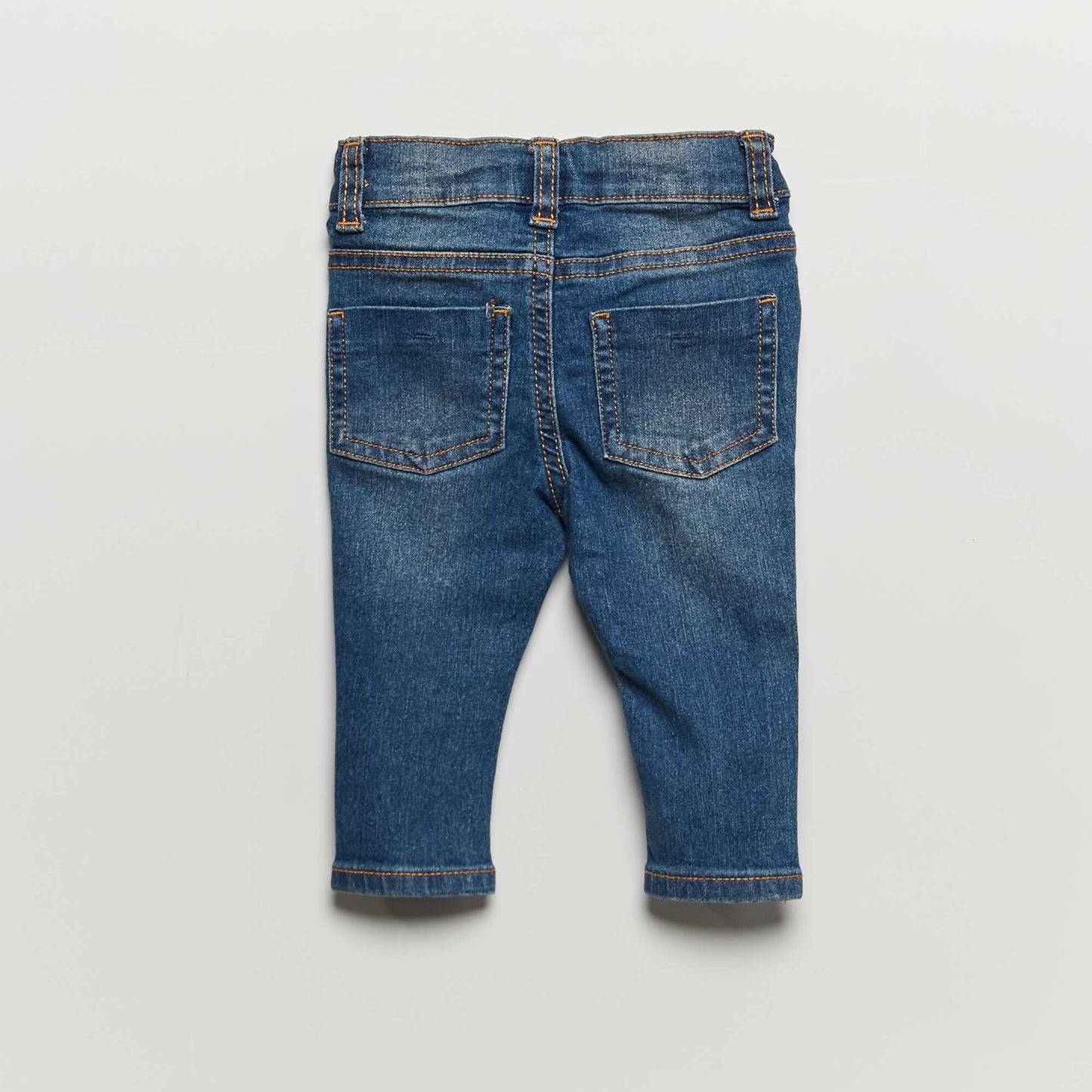 Jean slim stretch taille ajustable Bleu fonc