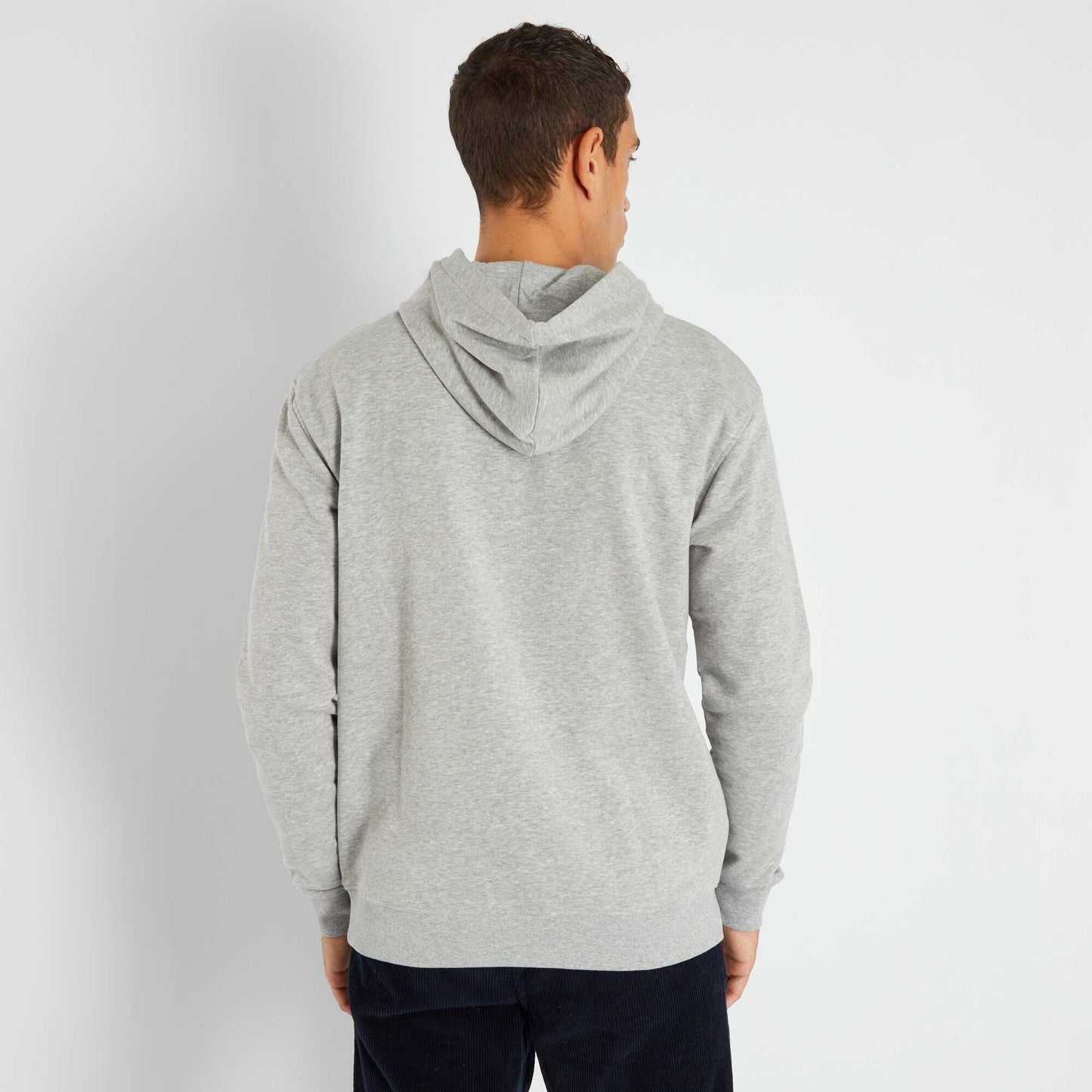 Sweat en molleton avec capuche Gris chin
