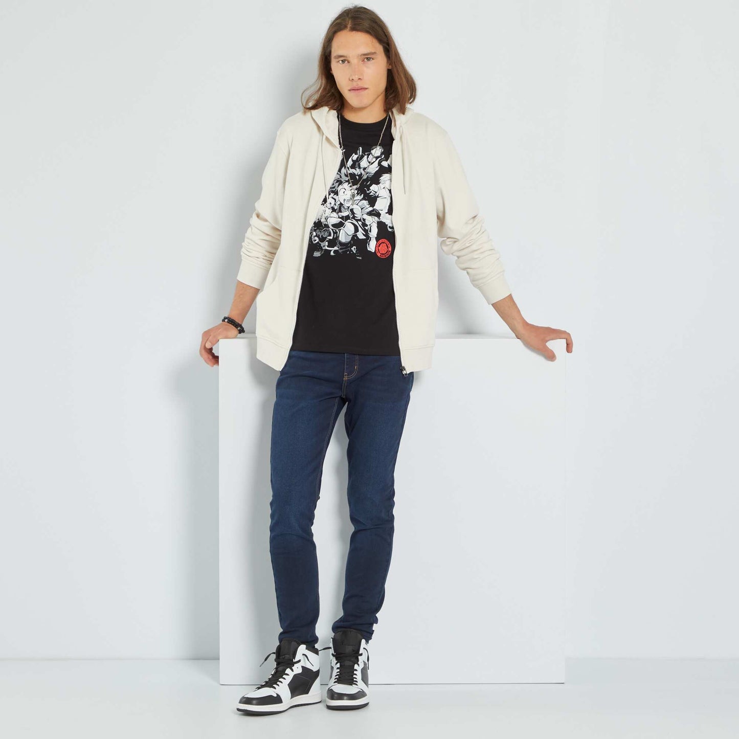 Jean skinny denim stretch Bleu