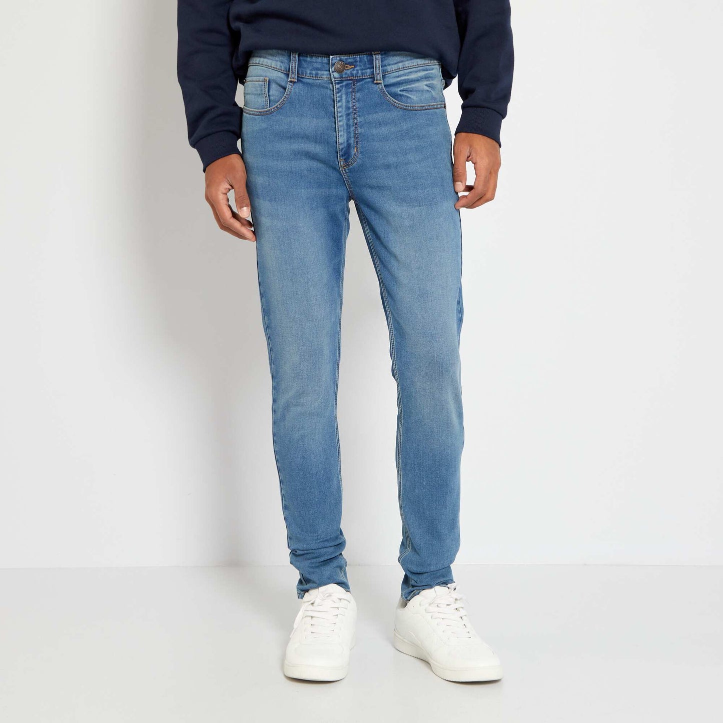 Jean skinny denim stretch Bleu
