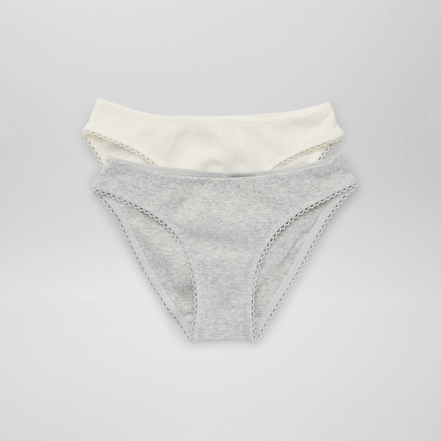 Culotte en maille c tel e - Lot de 2 gris