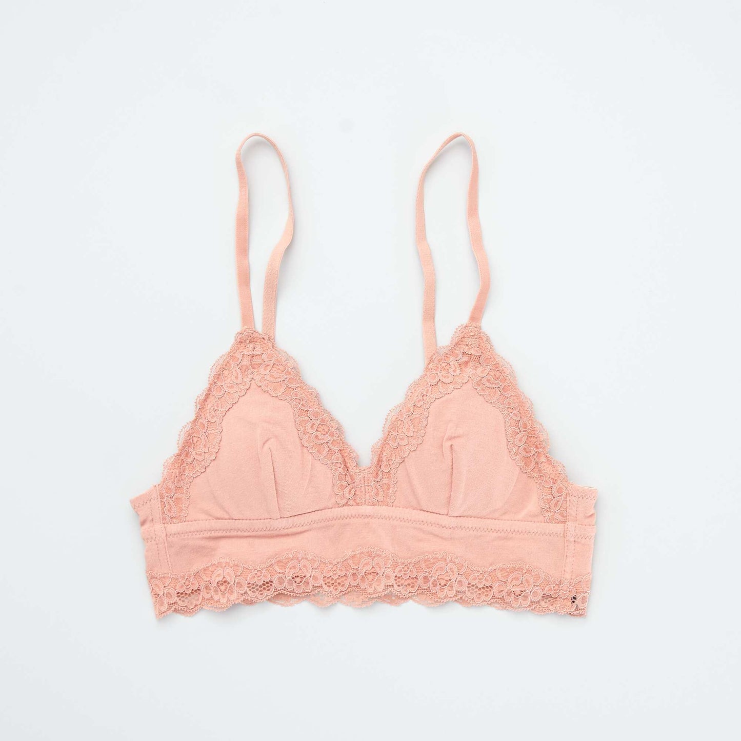 Soutien gorge en jersey avec dentelle rose