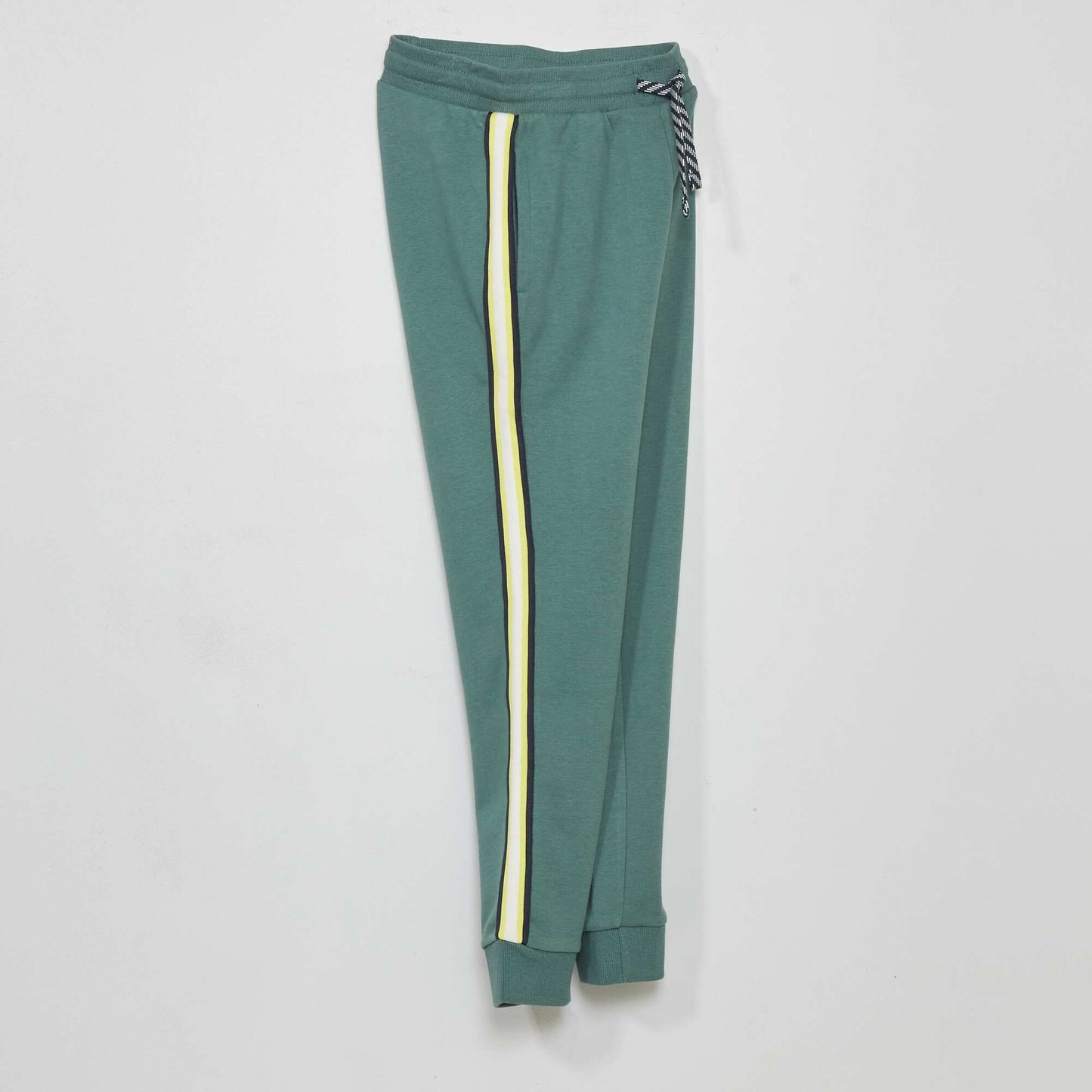 Pantalon de jogging avec bandes contrastantes vert de gris