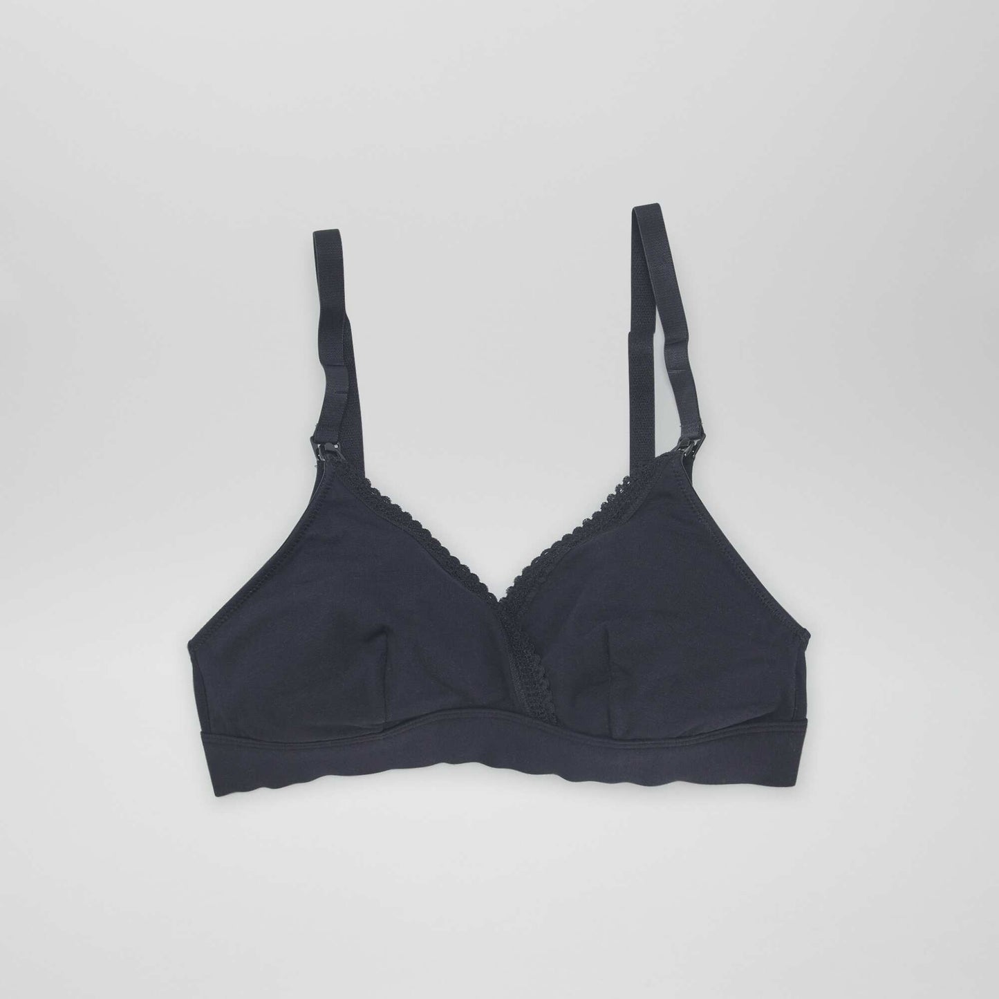 Lot de 2 soutiens-gorge d'allaitement en coton Blanc/noir