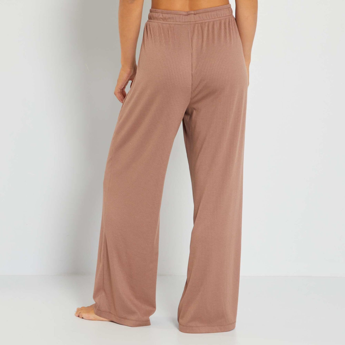 Pantalon de pyjama fluide Brun