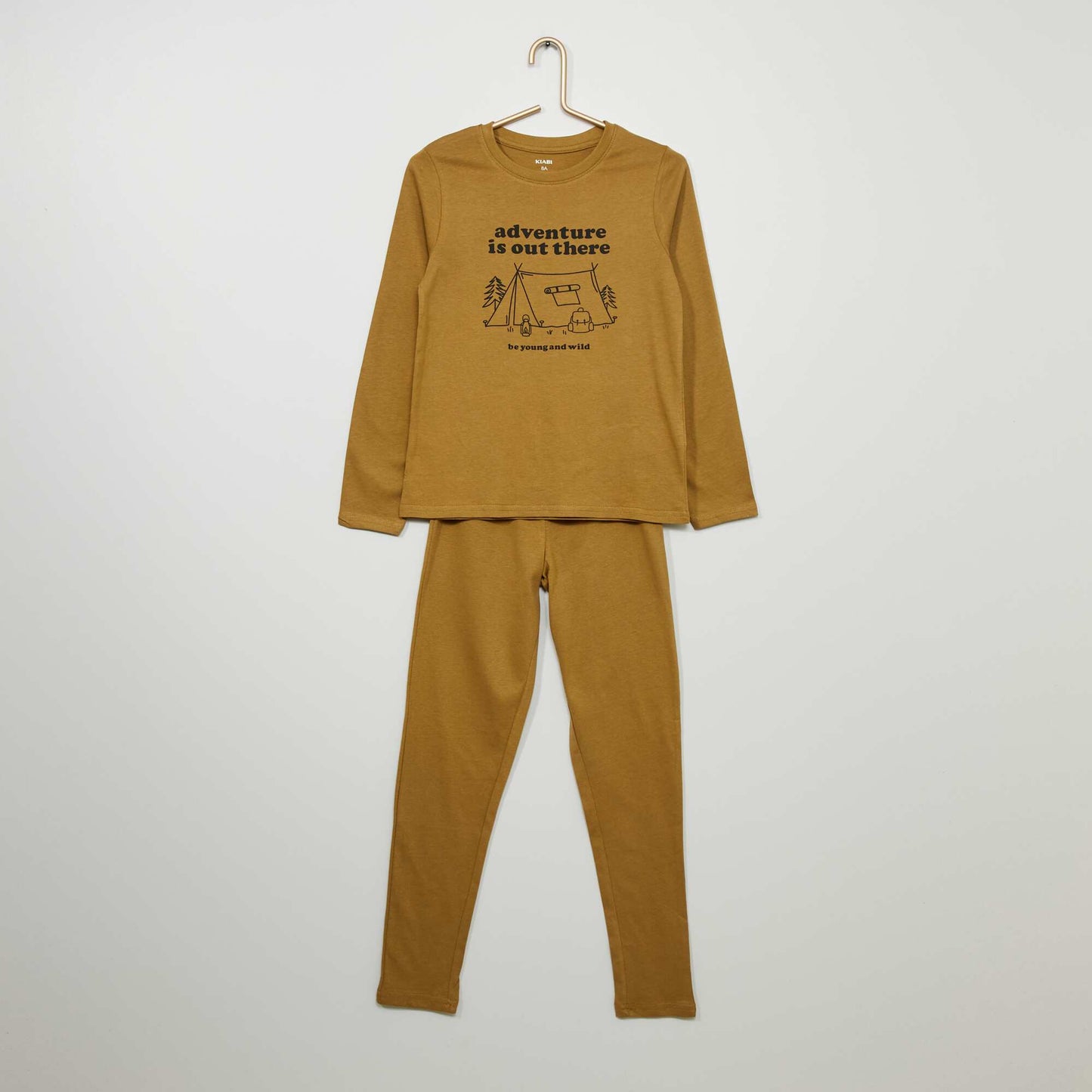 Pyjama long en jersey - 2 pi ces Marron