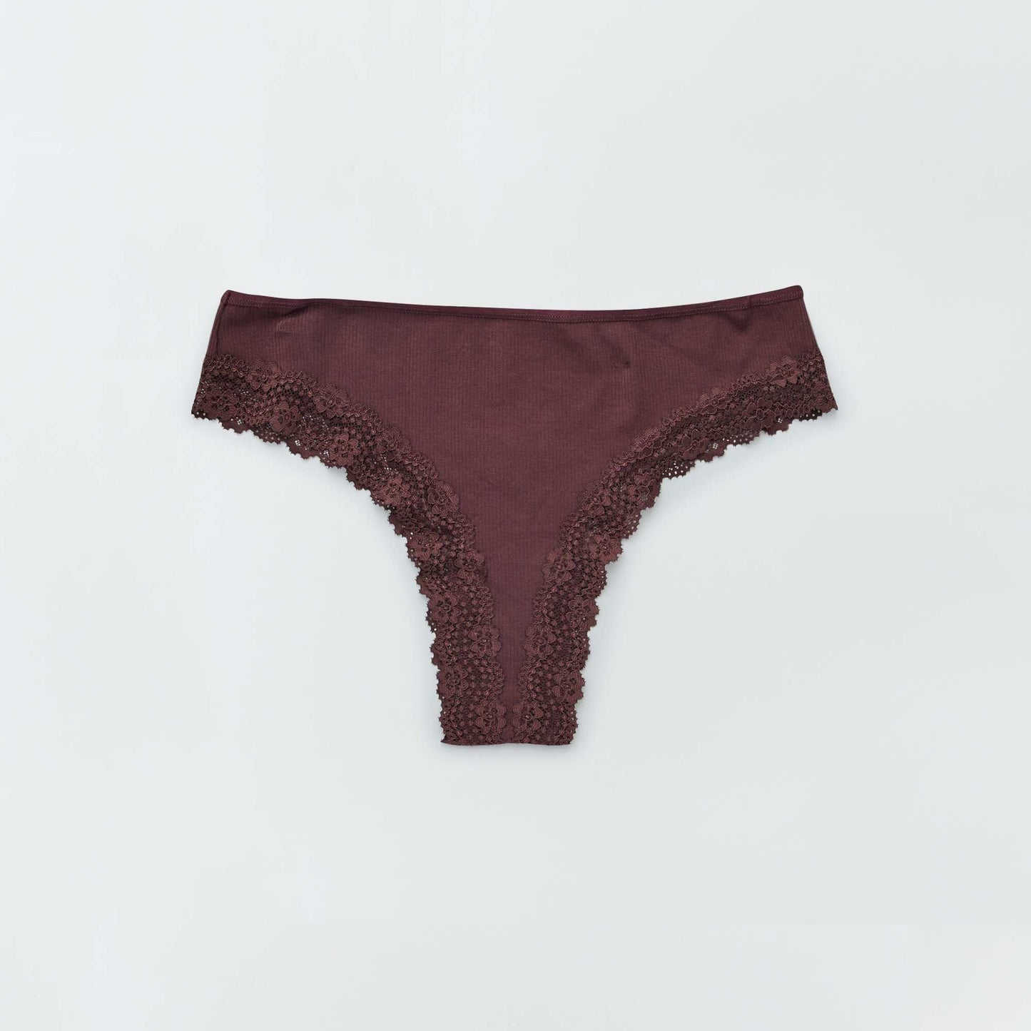 Lot de 3 tangas maille c tel e cru/brun/prune
